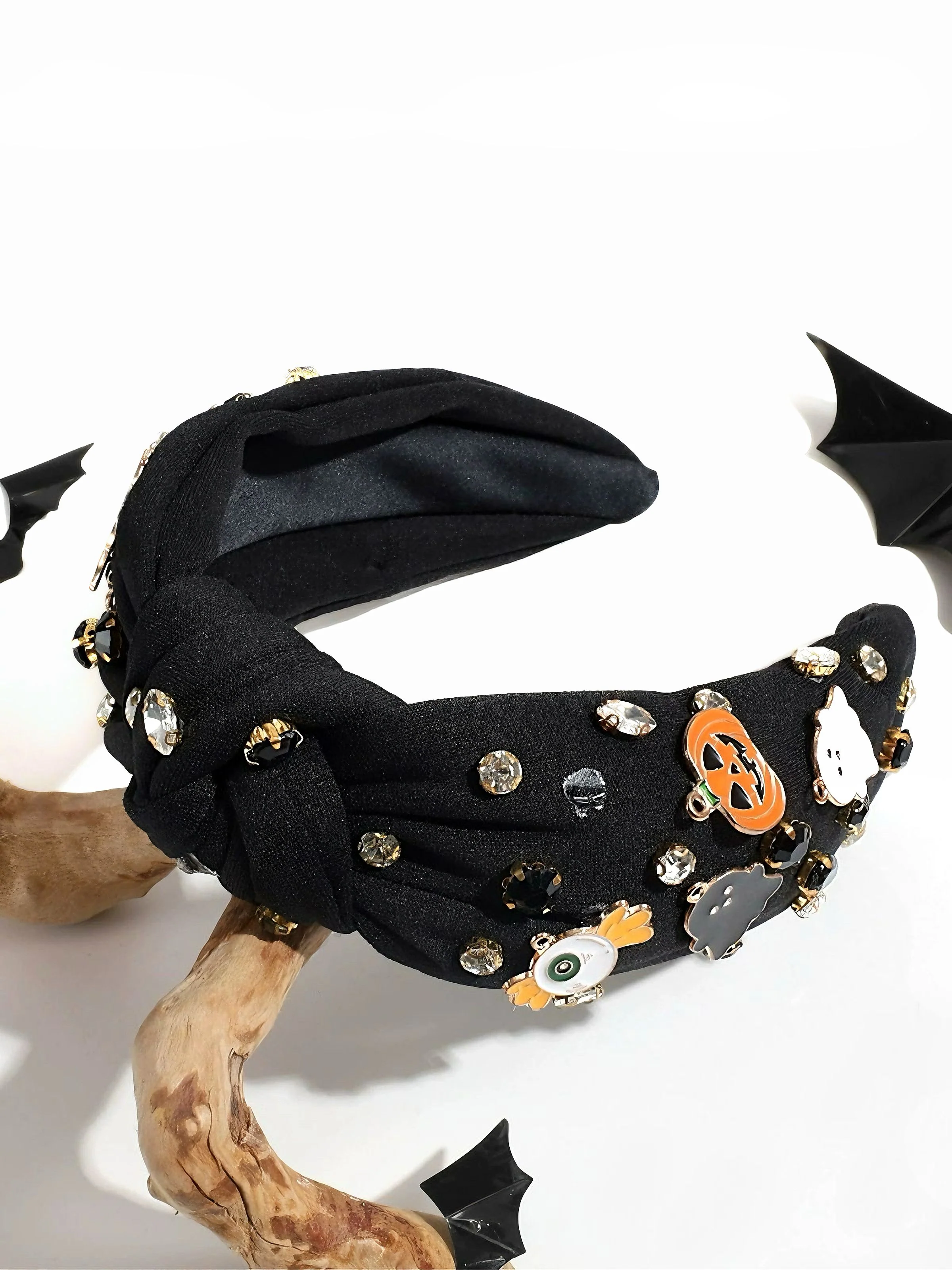 Devil Pumpkin Ghost Rhinestone Knotted Headband - Image 4