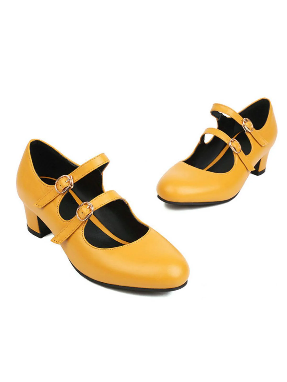 Double Buckle Heels Mary Jane Shoes - Image 11