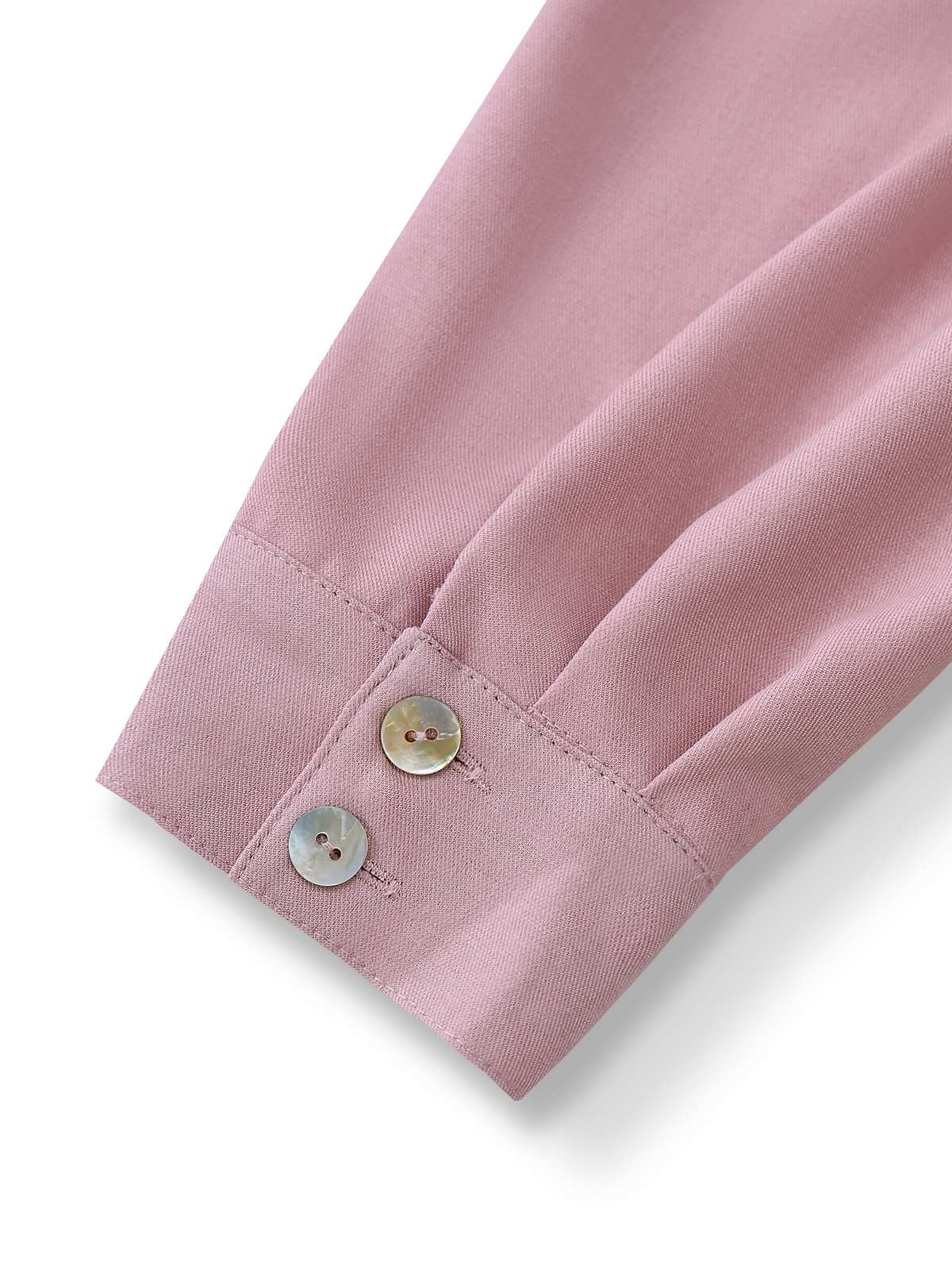 Dusty Pink 1940s Cotton Contrasted Keyhole Ruffled Dress - Image 6