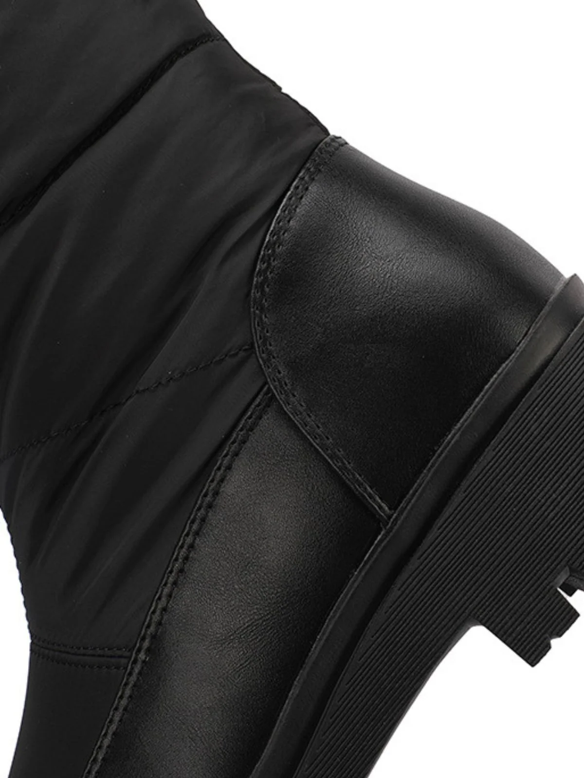 Faux Fur Knee High Snow Down Fabric Boots - Image 5