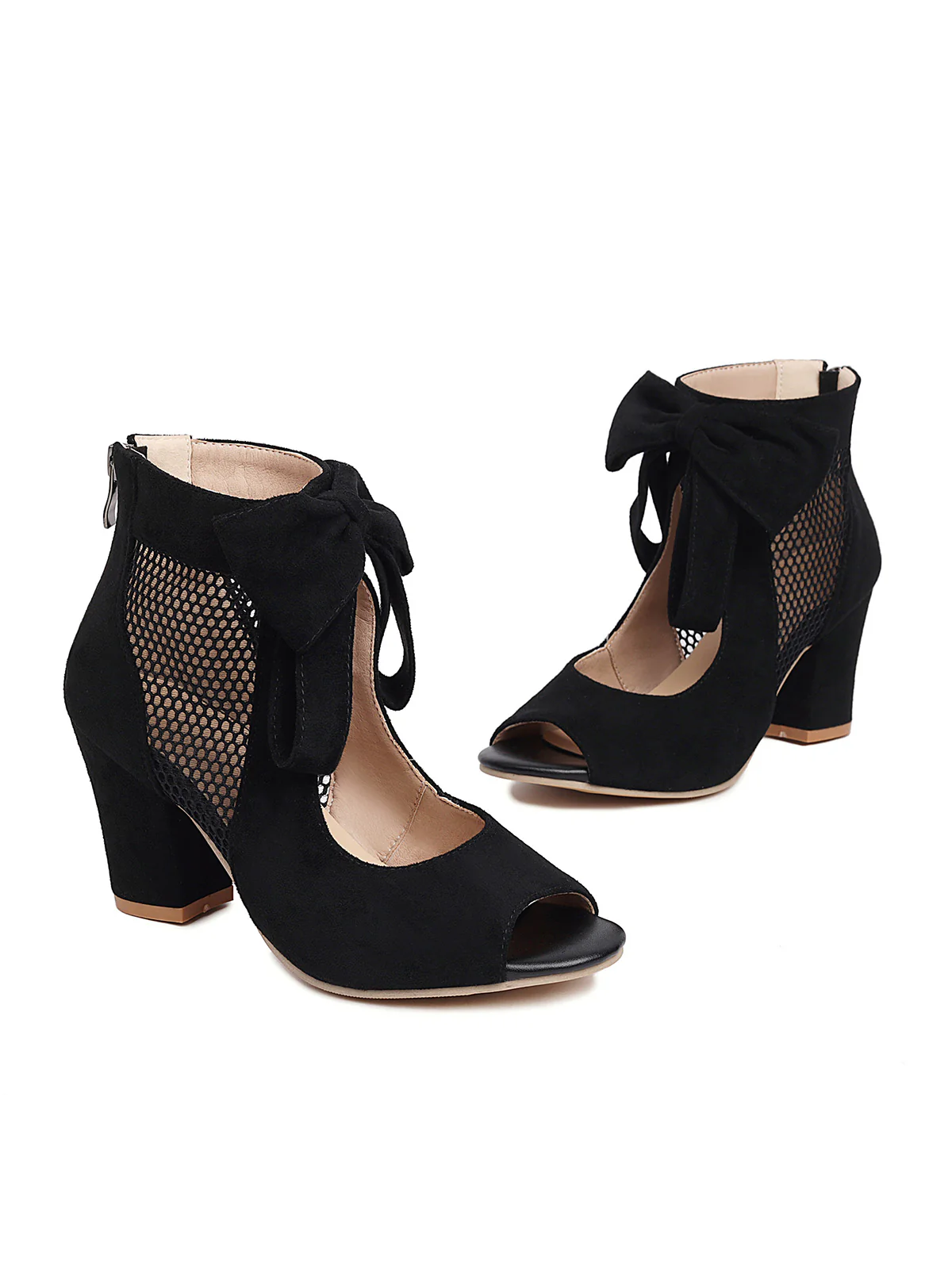 Fish Mouth Bow High Heeled Sandals - Image 3