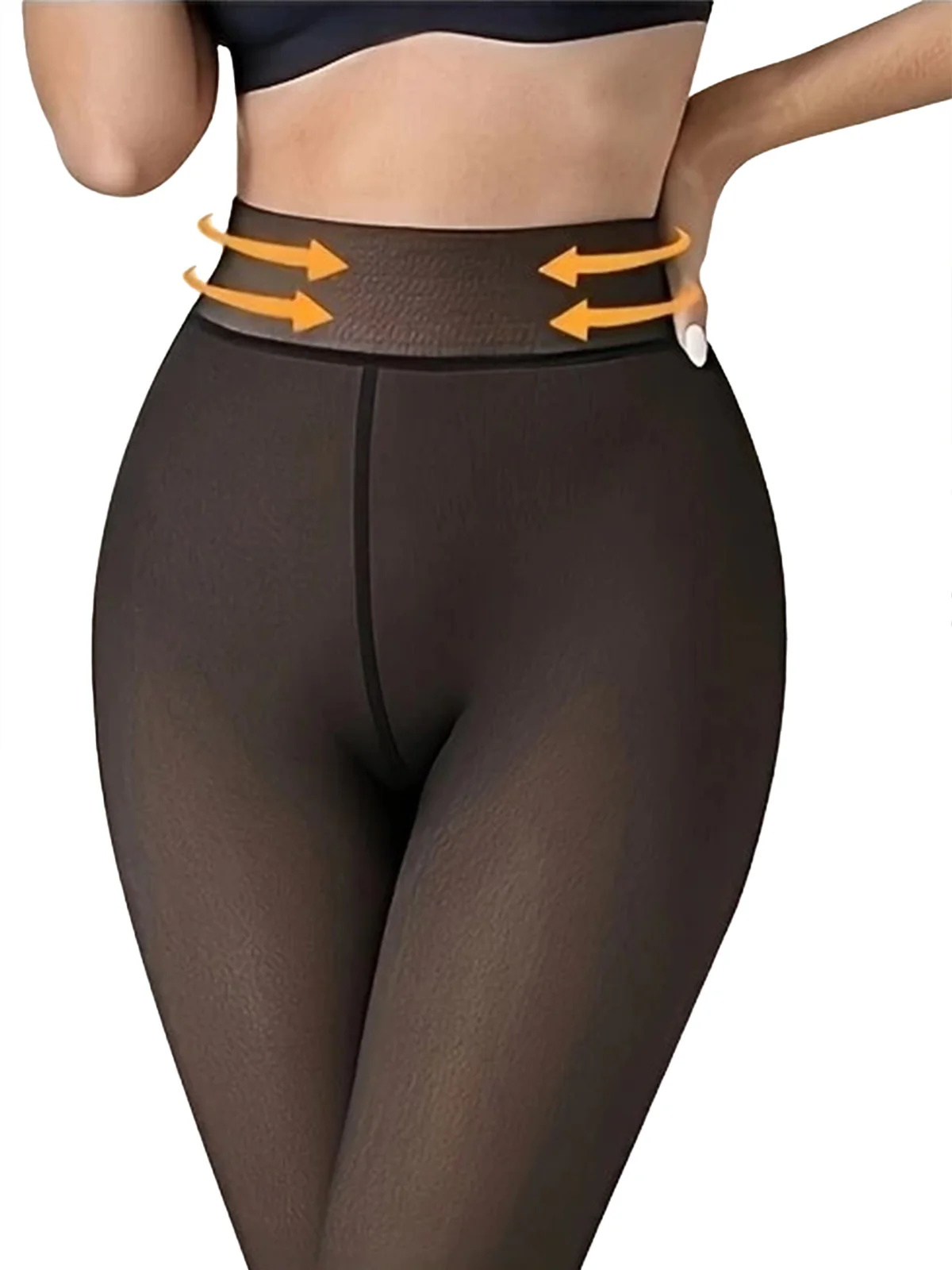 Fleece-Lined Thick Anti-Snag Warm Opaque Tights - Image 3