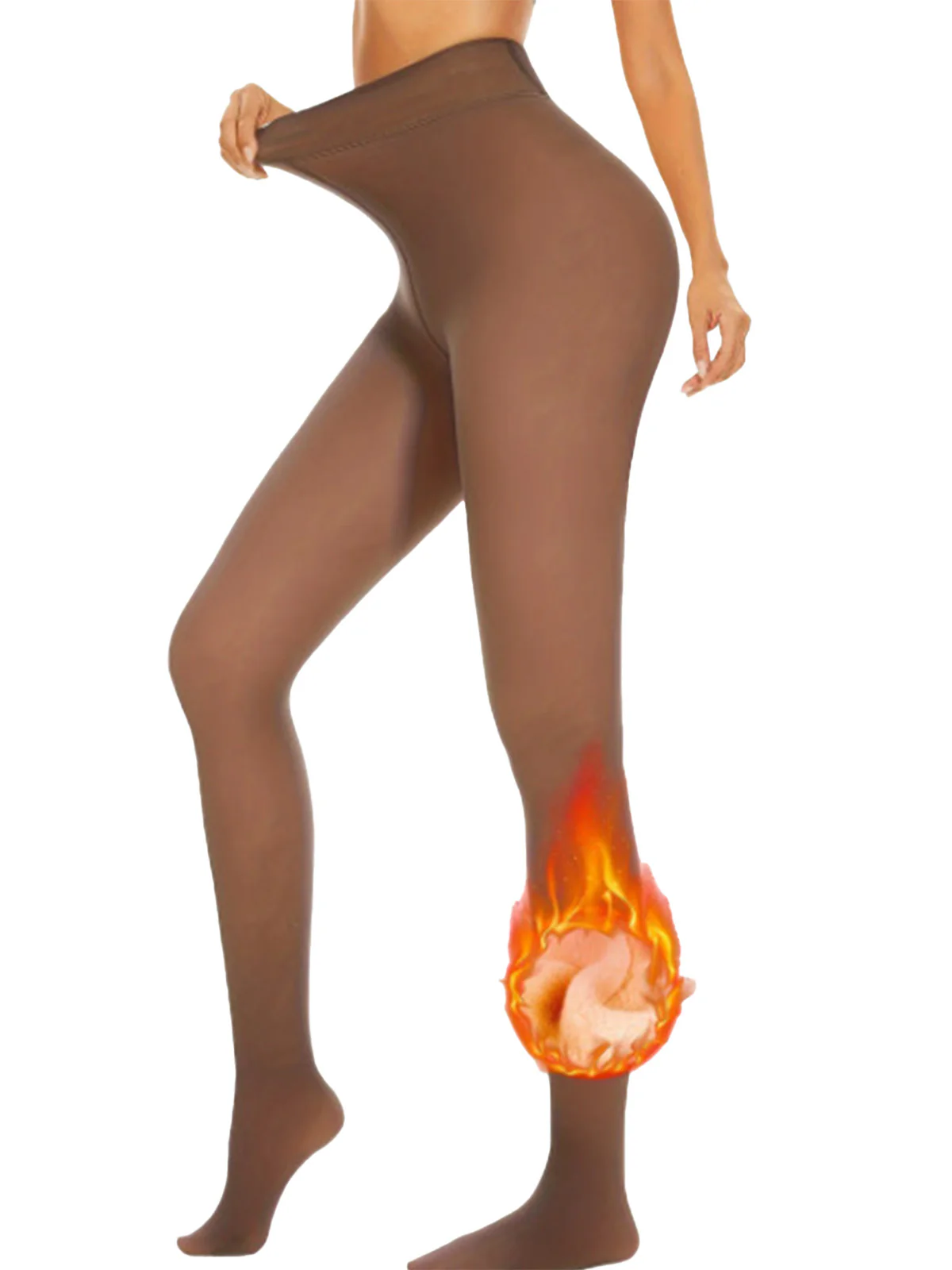 Fleece-Lined Thick Anti-Snag Warm Opaque Tights - Image 6