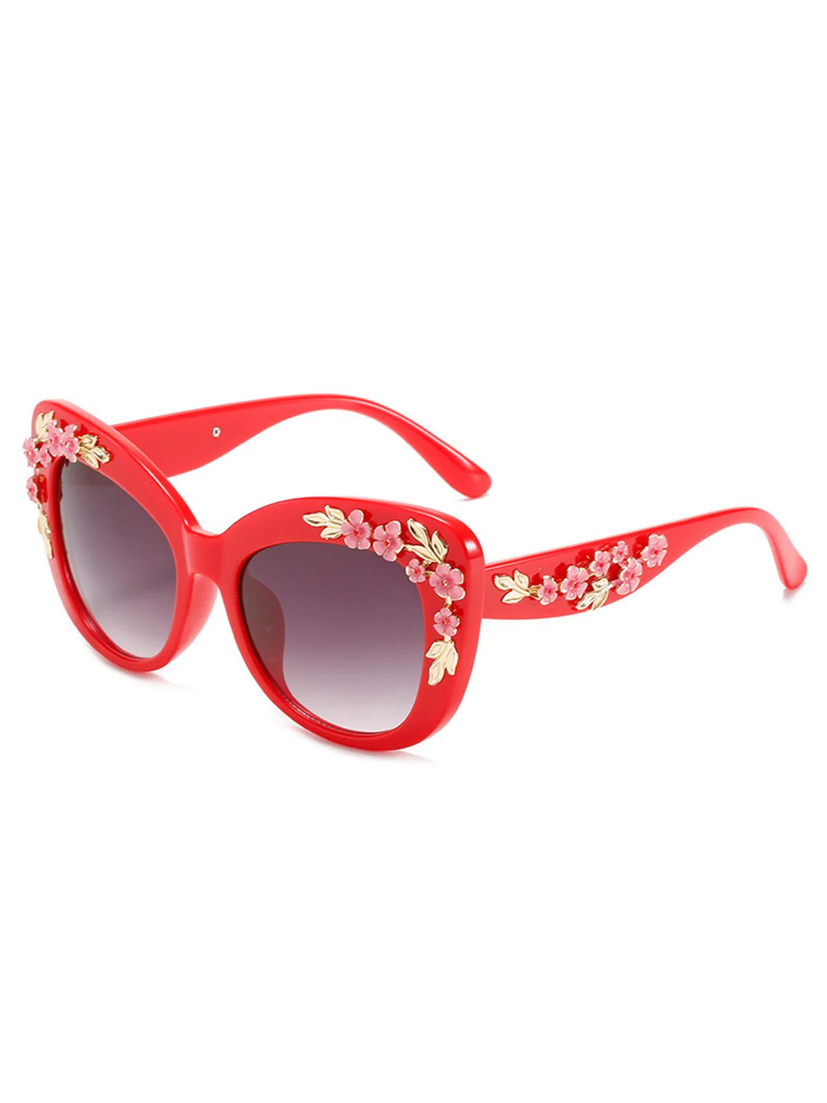 Floral Plastic Gradient Sunglasses - Image 2