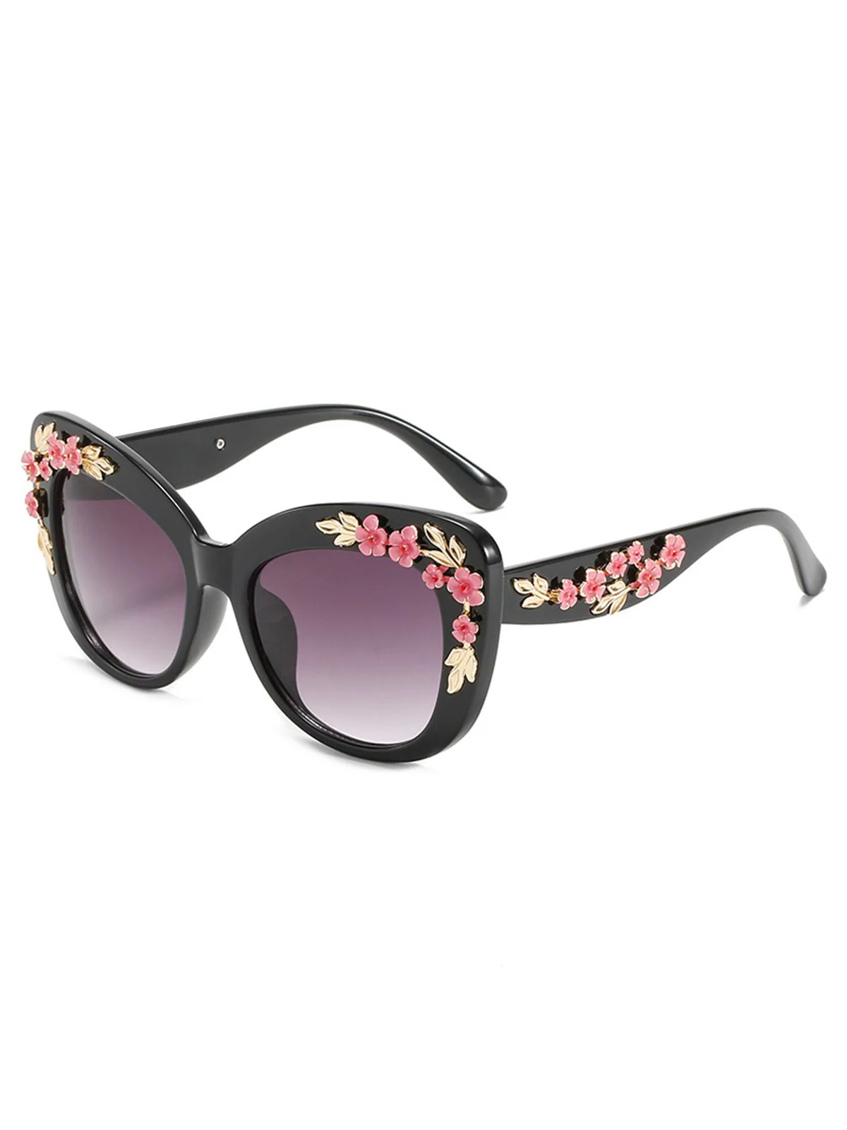 Floral Plastic Gradient Sunglasses - Image 3
