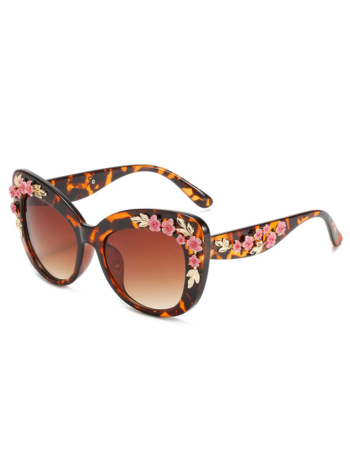 Floral Plastic Gradient Sunglasses - Image 5