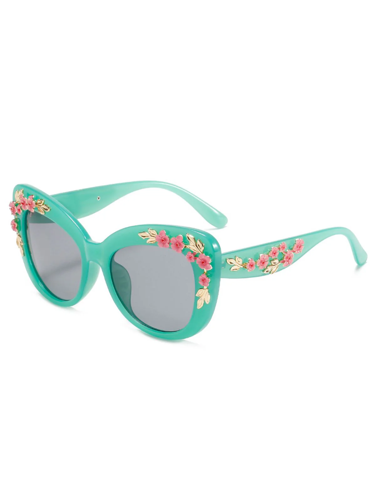 Floral Plastic Gradient Sunglasses - Image 6
