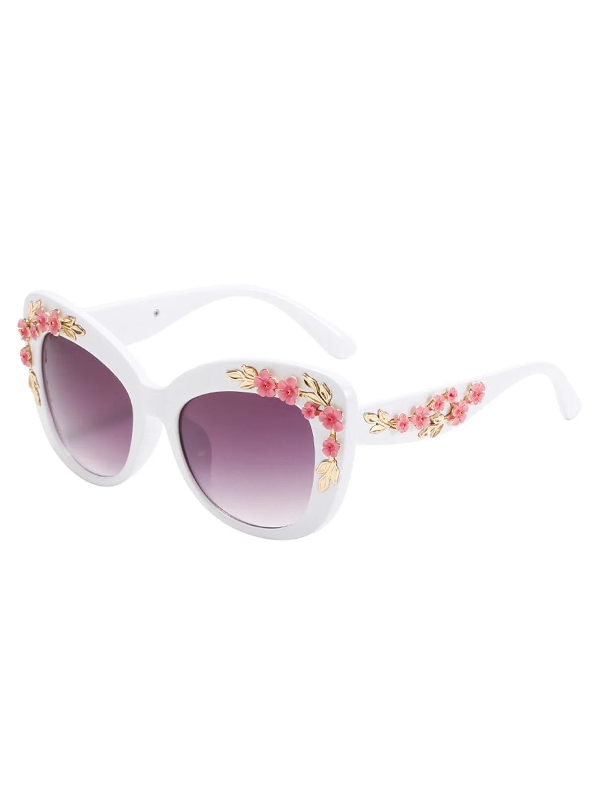 Floral Plastic Gradient Sunglasses - Image 8
