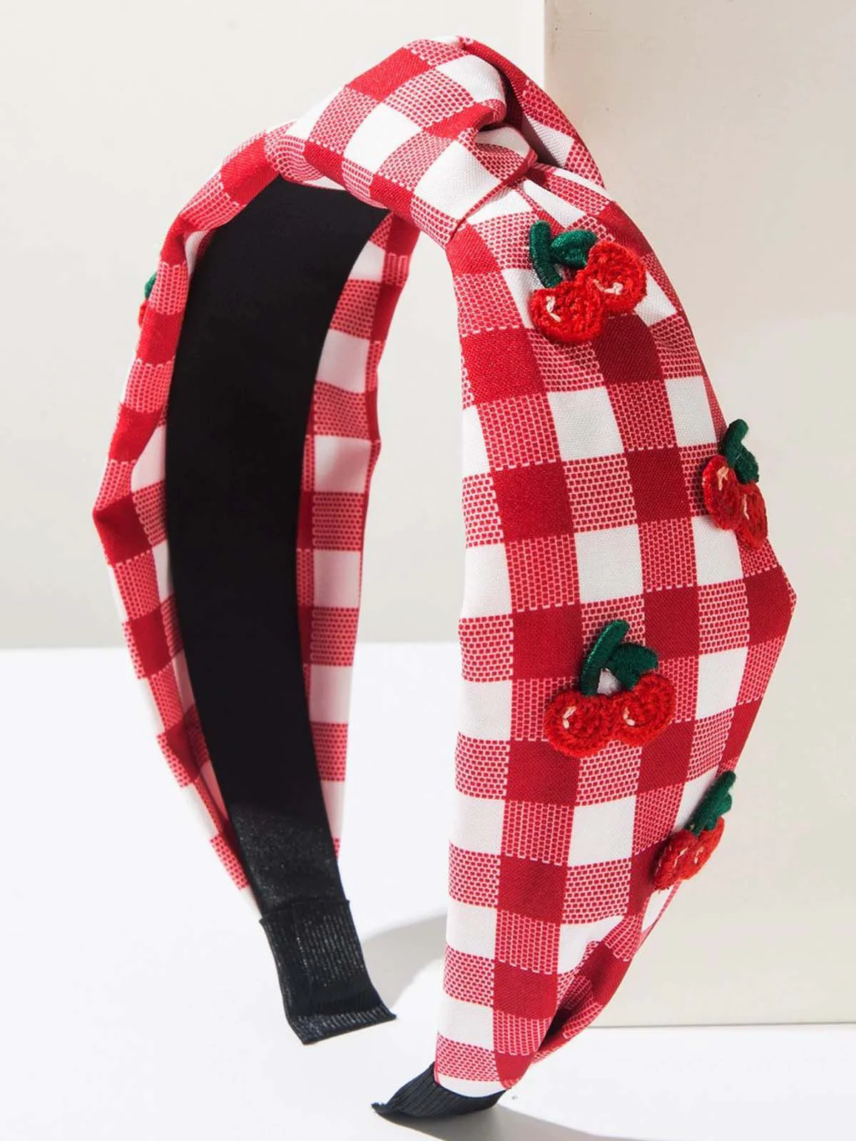 Fruit Gingham Plaid Retro Bow Headband - Image 11
