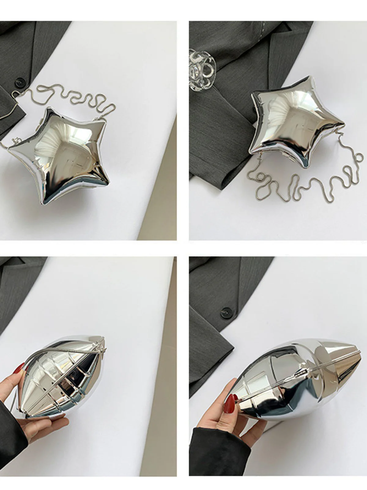 Funny Five Pointed Star Chain Crossbody Bag - Image 14