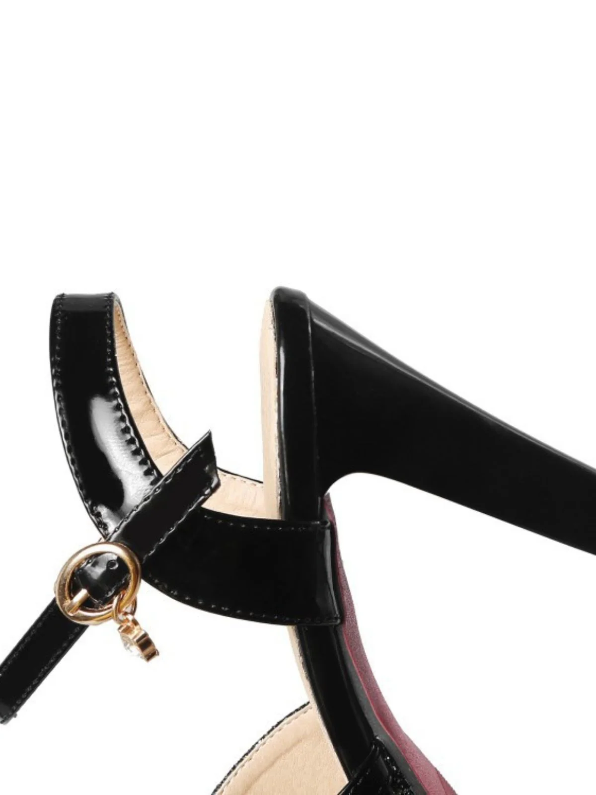 Glitter PU Leather High Heel Sandals - Image 7
