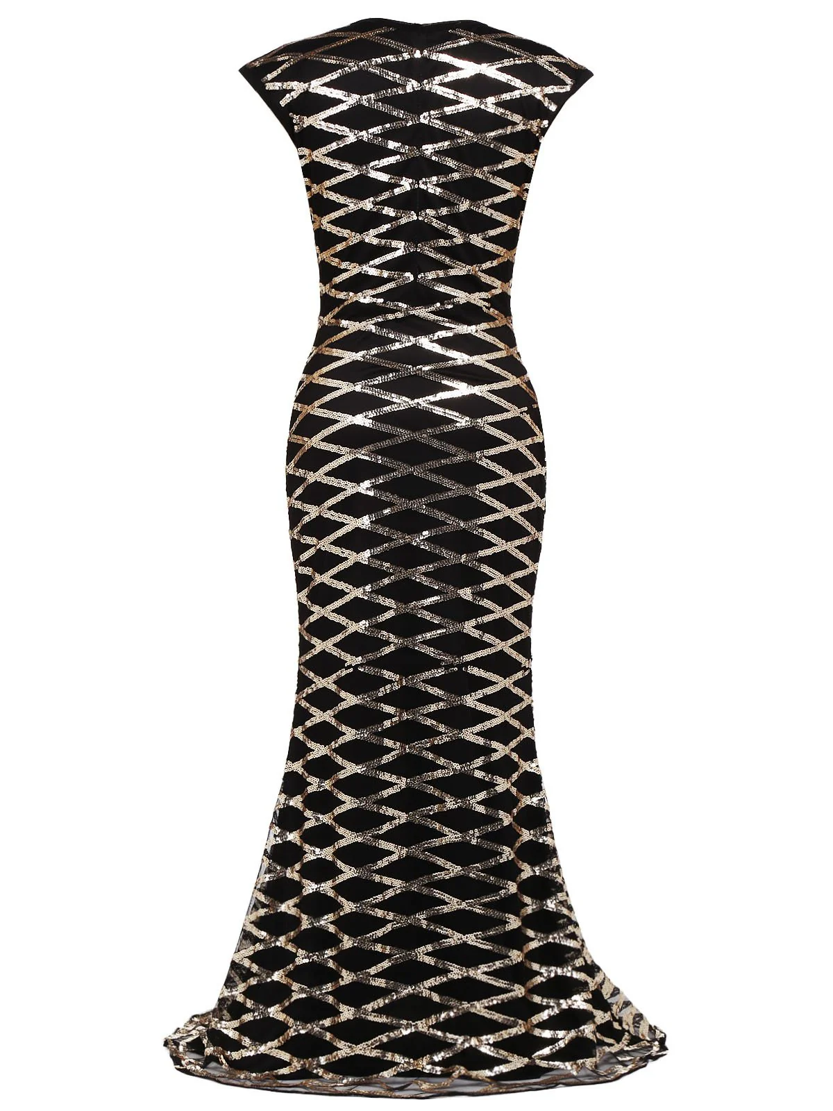 Gold 1920s Sequin Maxi Dress - Image 7