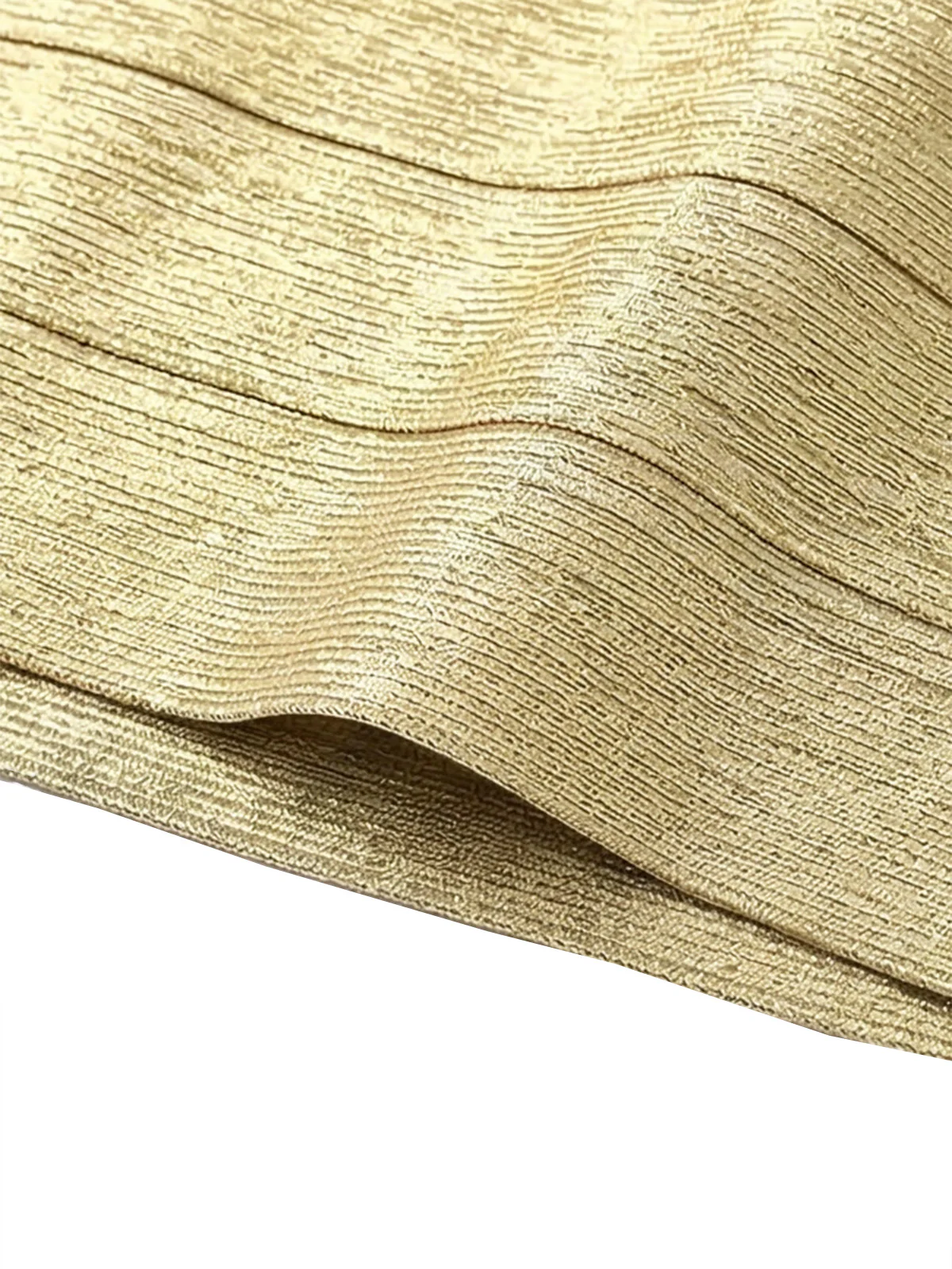 Gold 1980s Halter Metallic Bodycon Bandage Dress - Image 5