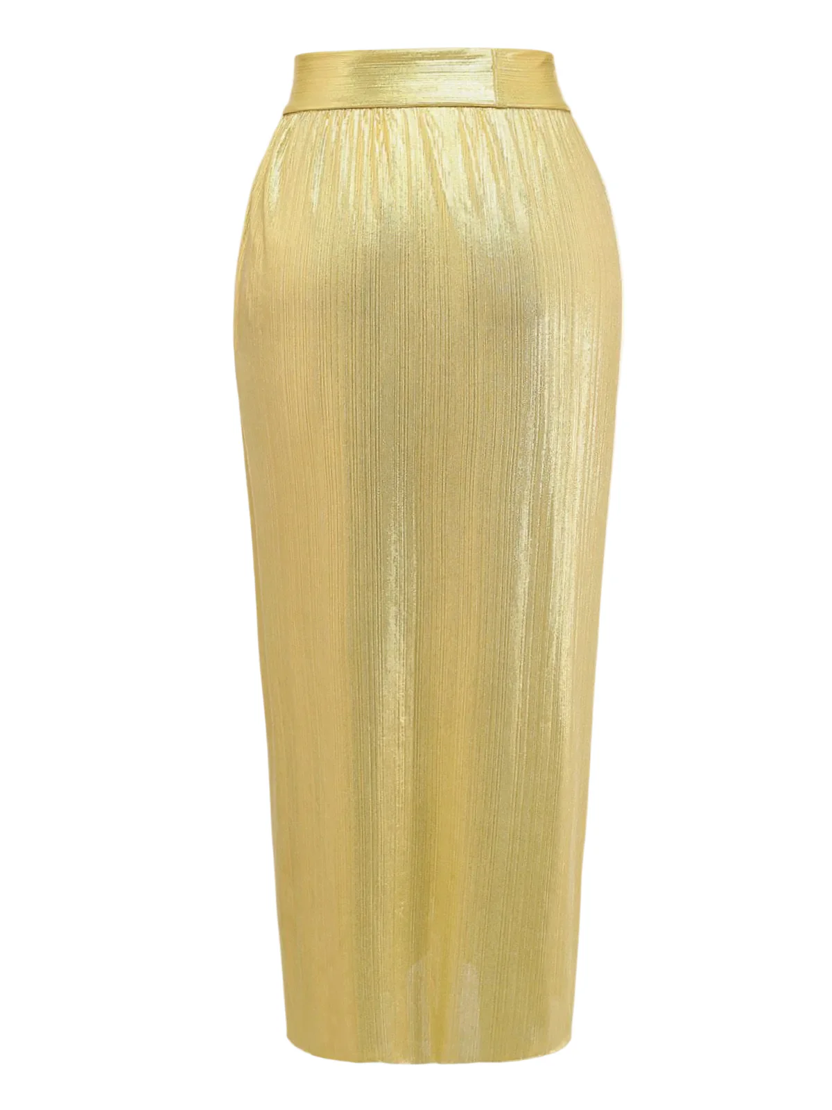 Gold 1980s Metallic Wrap Bow Detail Cover Up - Image 2