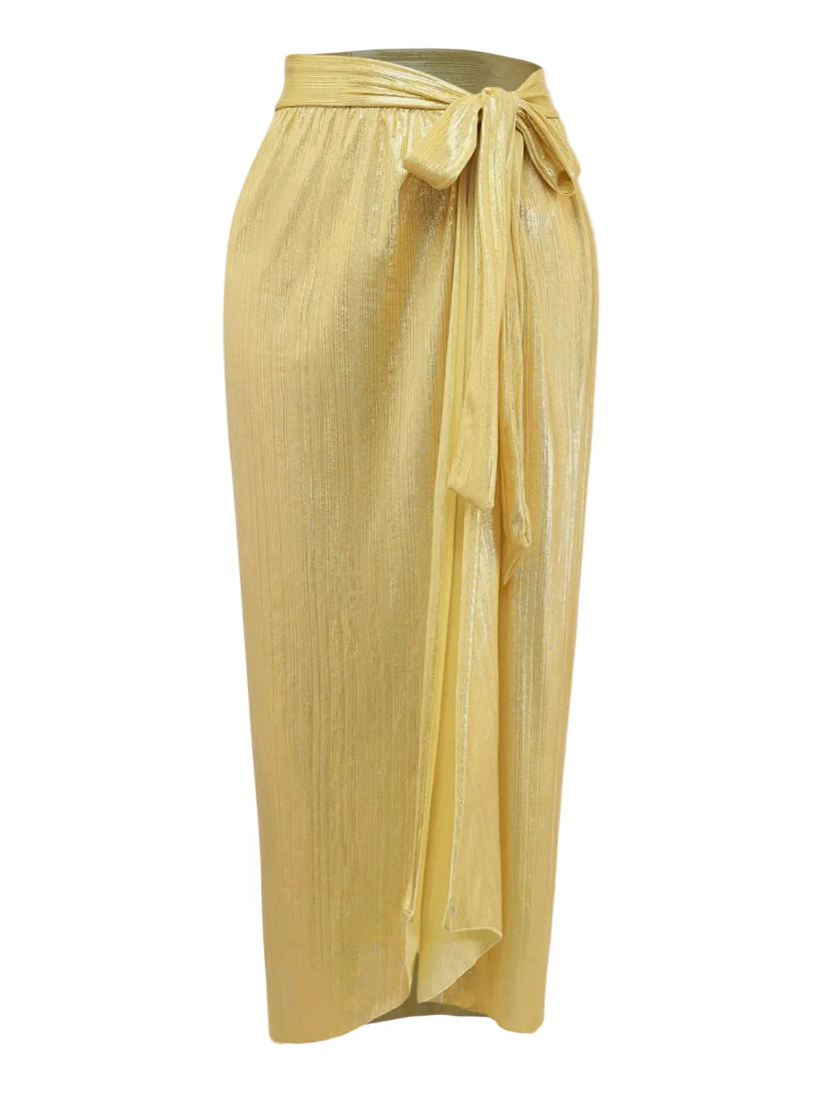 Gold 1980s Ruched One-Piece Swimsuit & Cover Up - Image 9