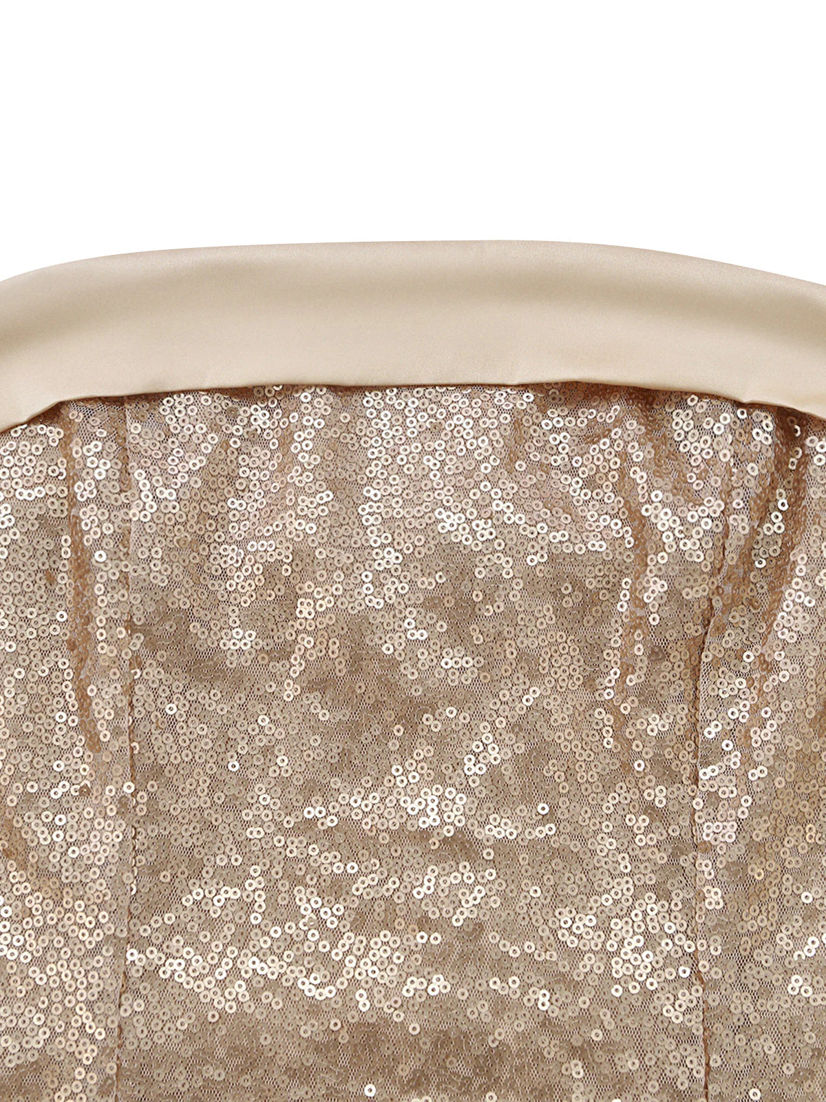 Gold 1980s Strapless Sequin Bodycon Dress - Image 4