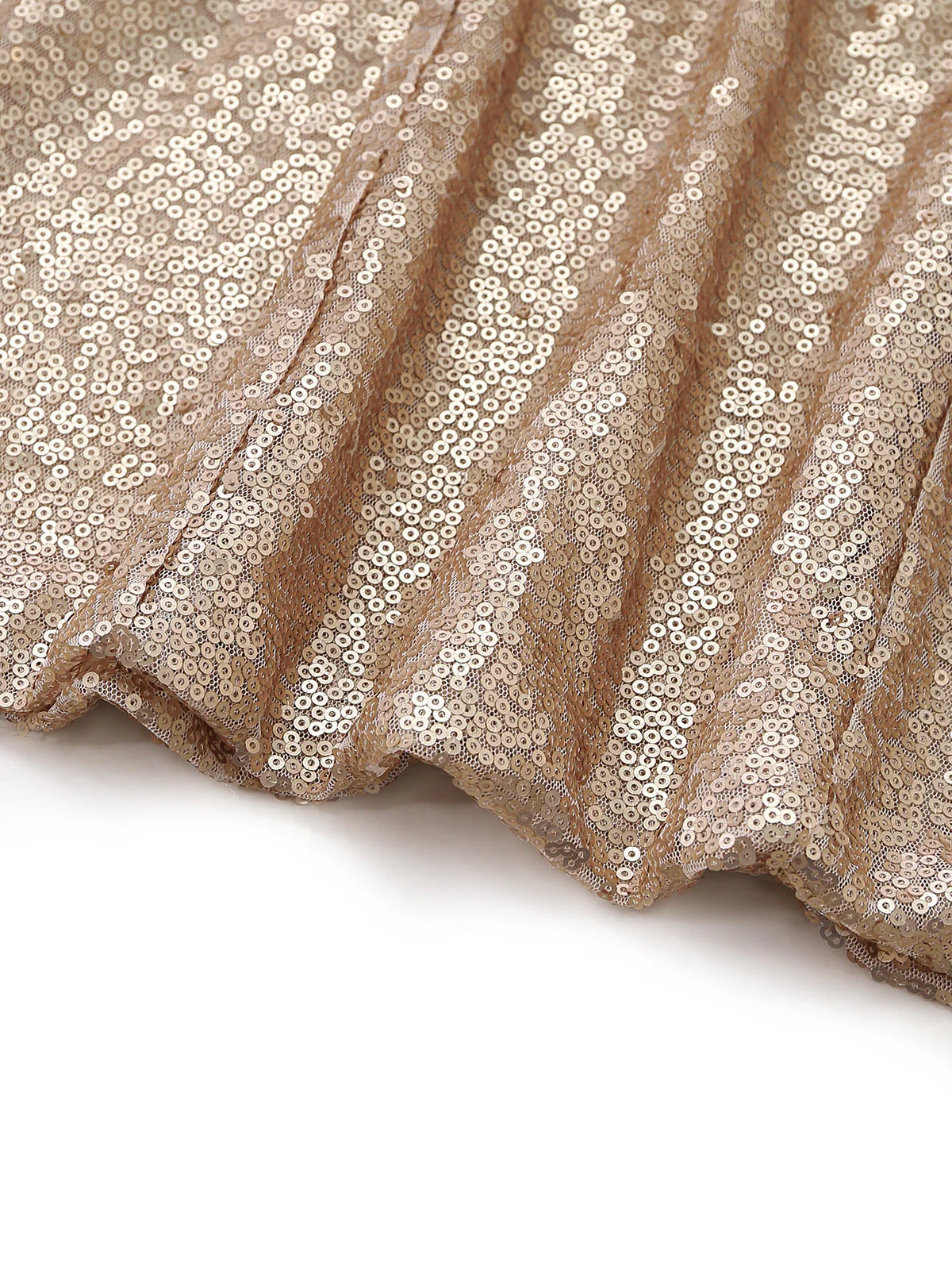 Gold 1980s Strapless Sequin Bodycon Dress - Image 5