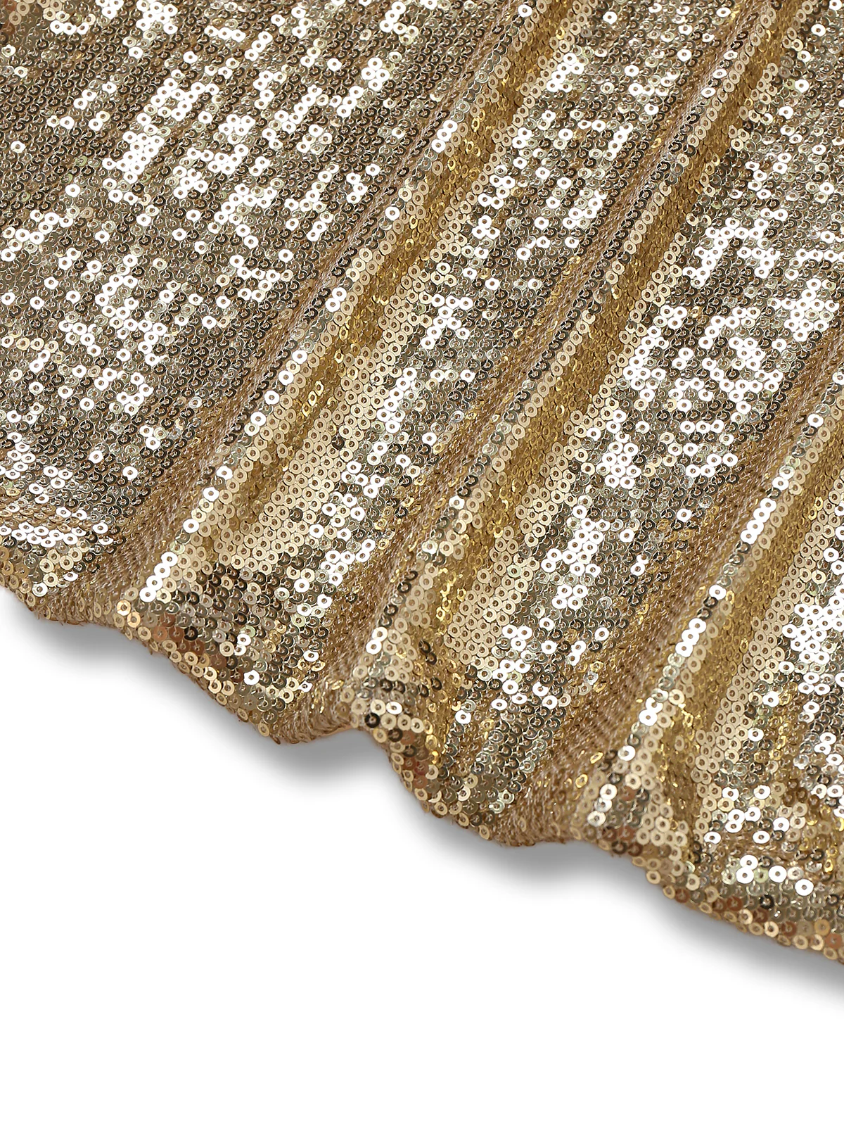 Gold Sequined Backless Evening Maxi Dress - Image 6