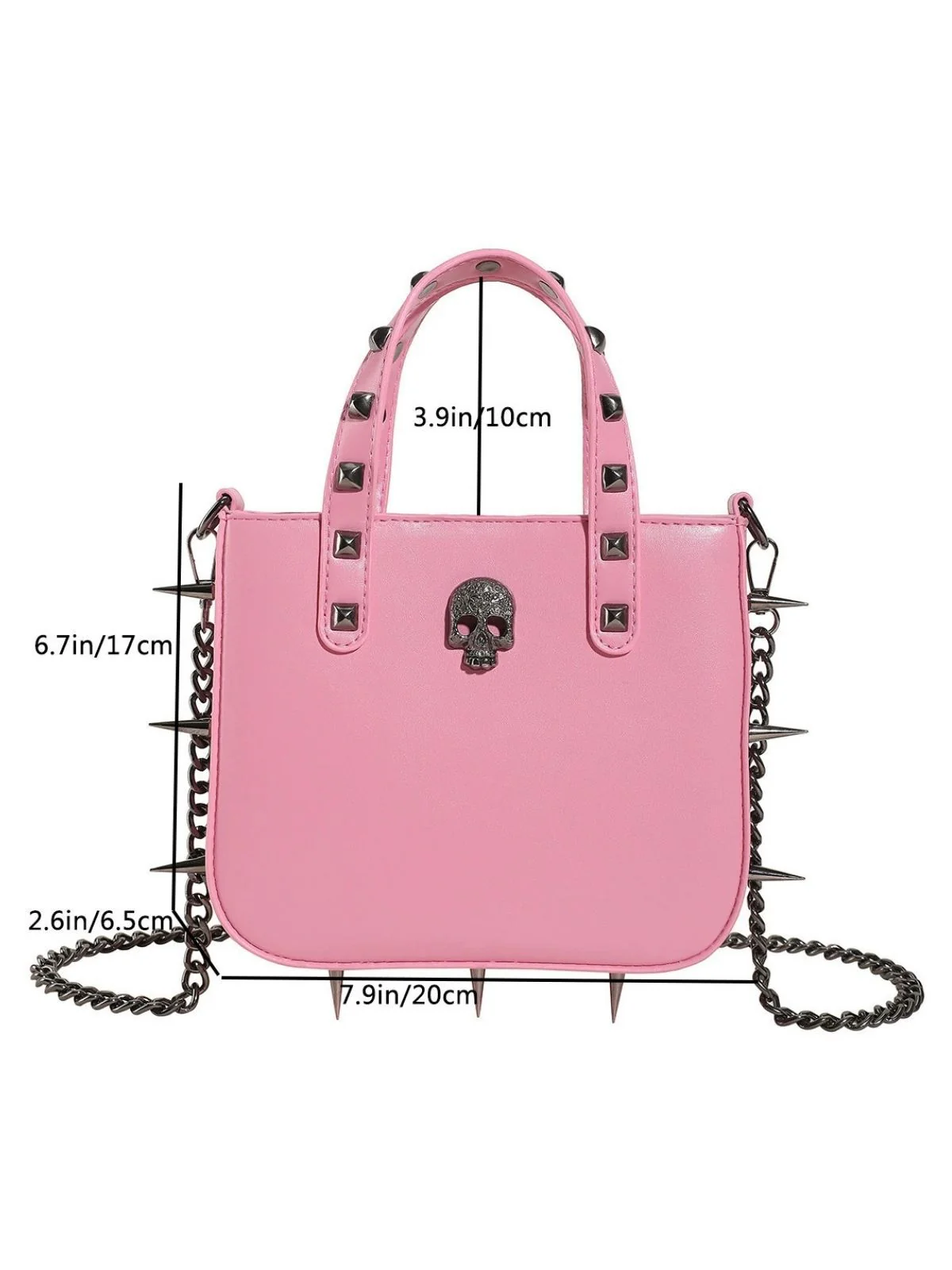 Gothic PU Leather Punk Studded Handbag - Image 2