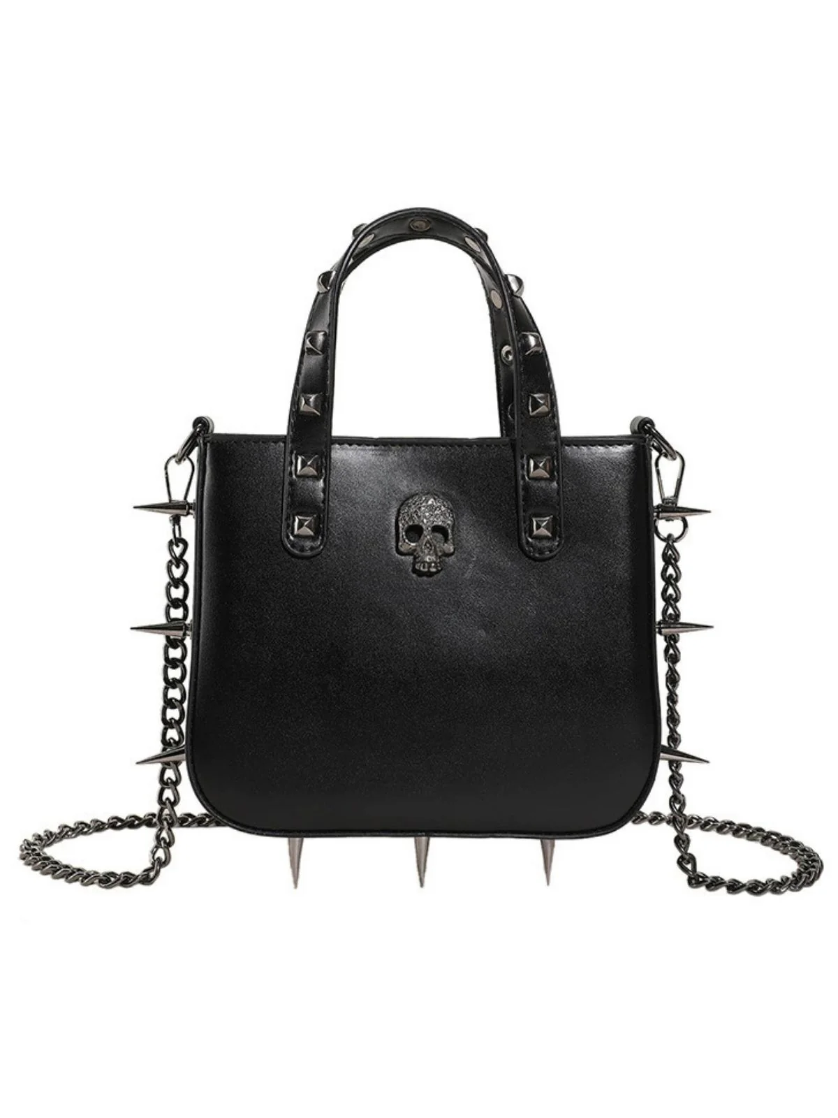 Gothic PU Leather Punk Studded Handbag - Image 3