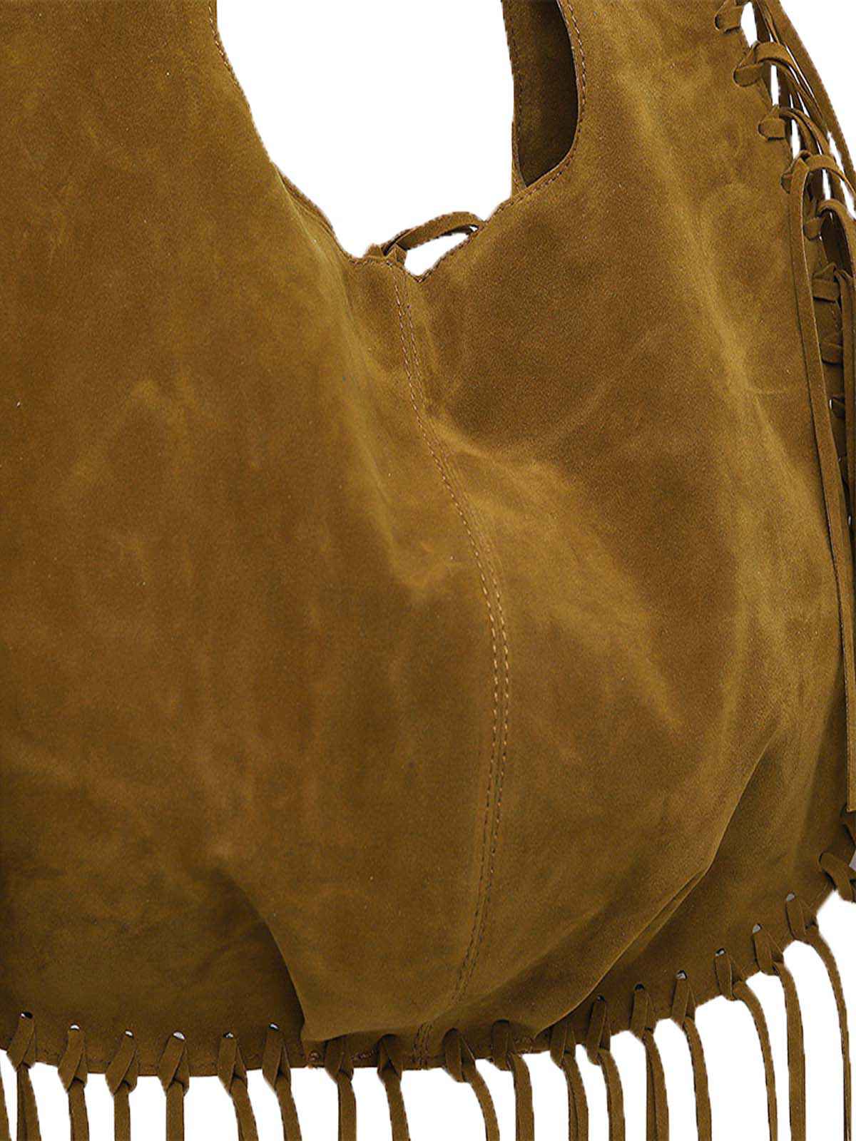 Boho Fringe Suede Hobo Shoulder Bag - Image 4