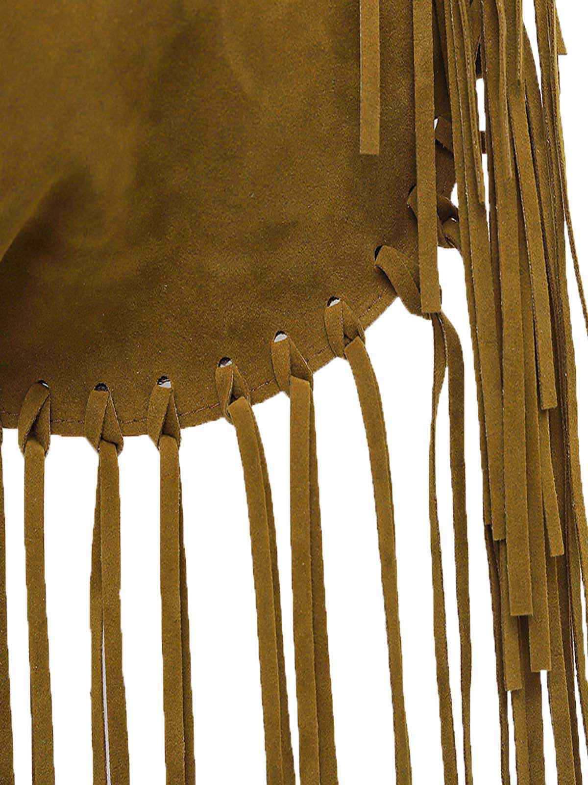 Boho Fringe Suede Hobo Shoulder Bag - Image 5