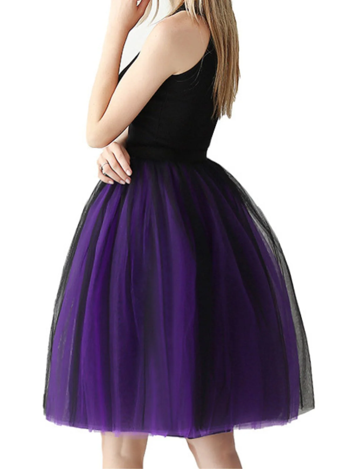 Gradient 1950s Ribbon Belt Mesh Underskirt Petticoat - Image 11