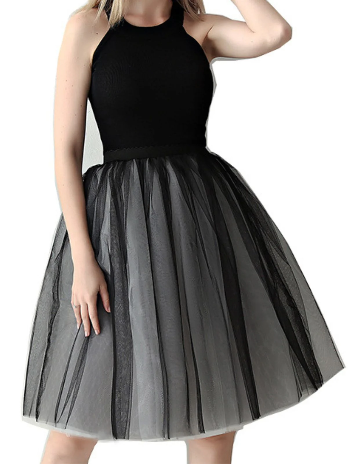 Gradient 1950s Ribbon Belt Mesh Underskirt Petticoat - Image 13