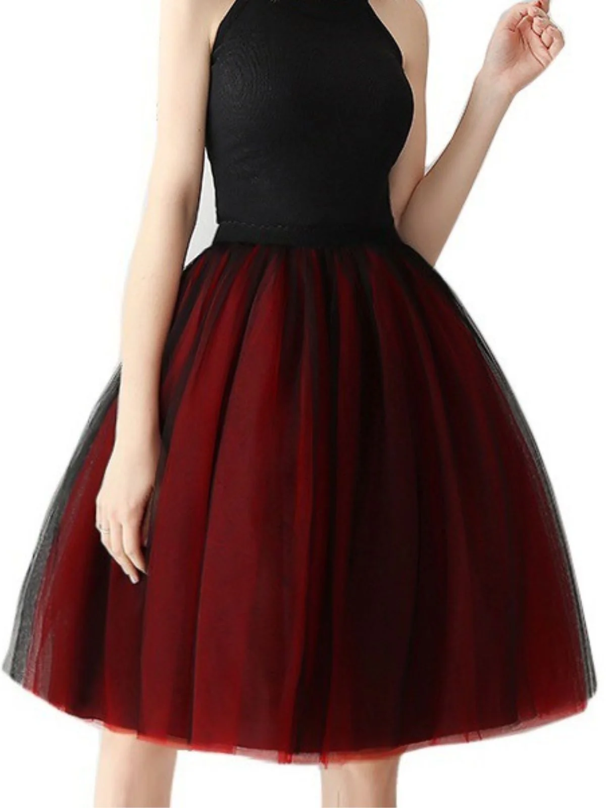 Gradient 1950s Ribbon Belt Mesh Underskirt Petticoat - Image 2