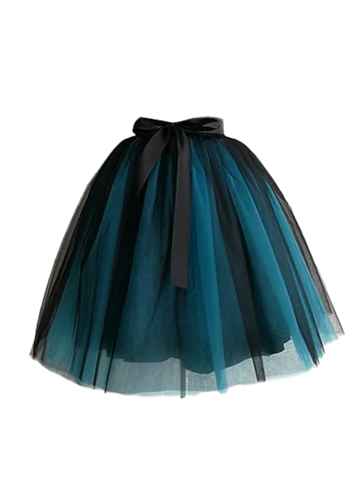 Gradient 1950s Ribbon Belt Mesh Underskirt Petticoat - Image 5