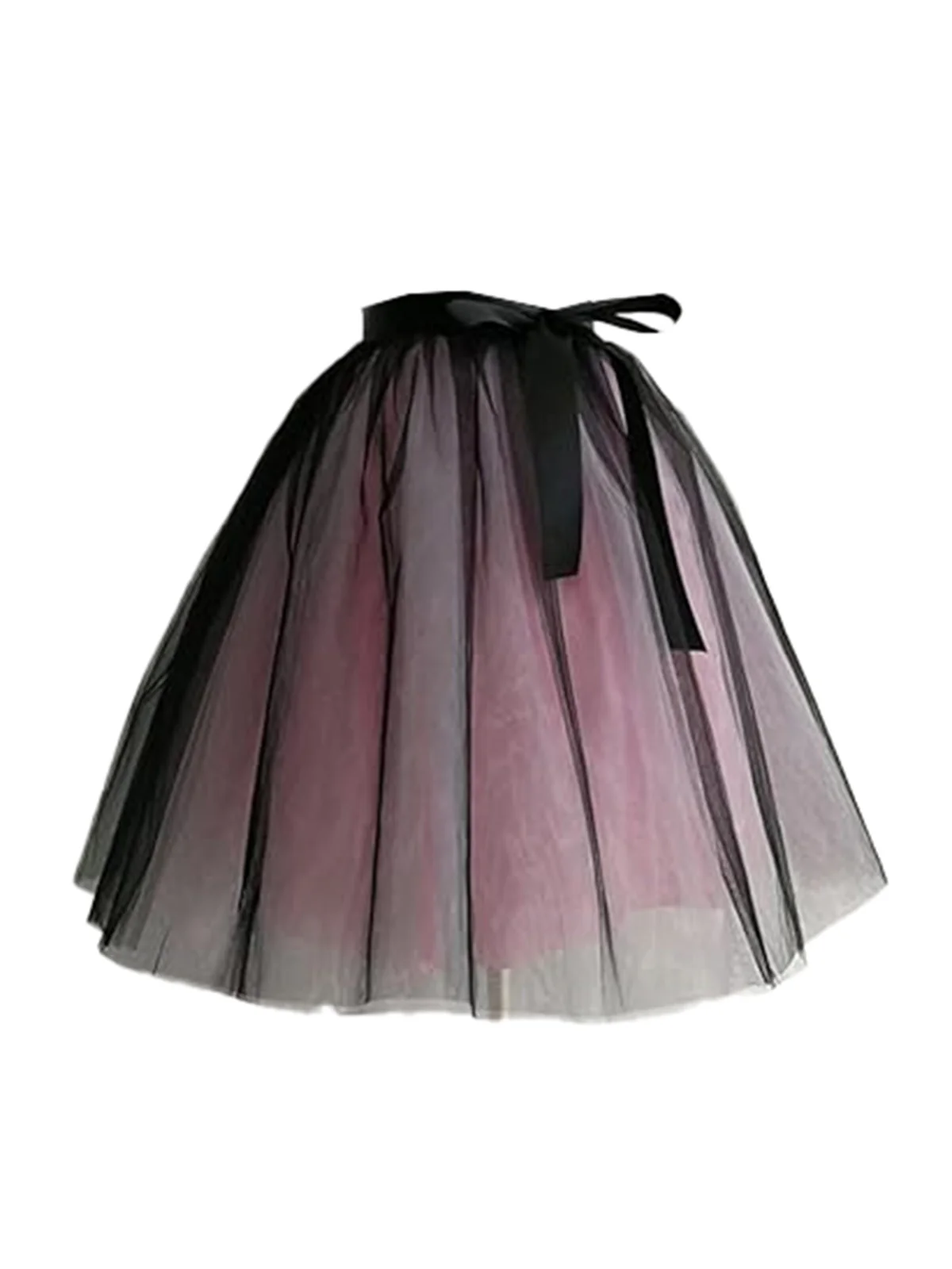 Gradient 1950s Ribbon Belt Mesh Underskirt Petticoat - Image 7