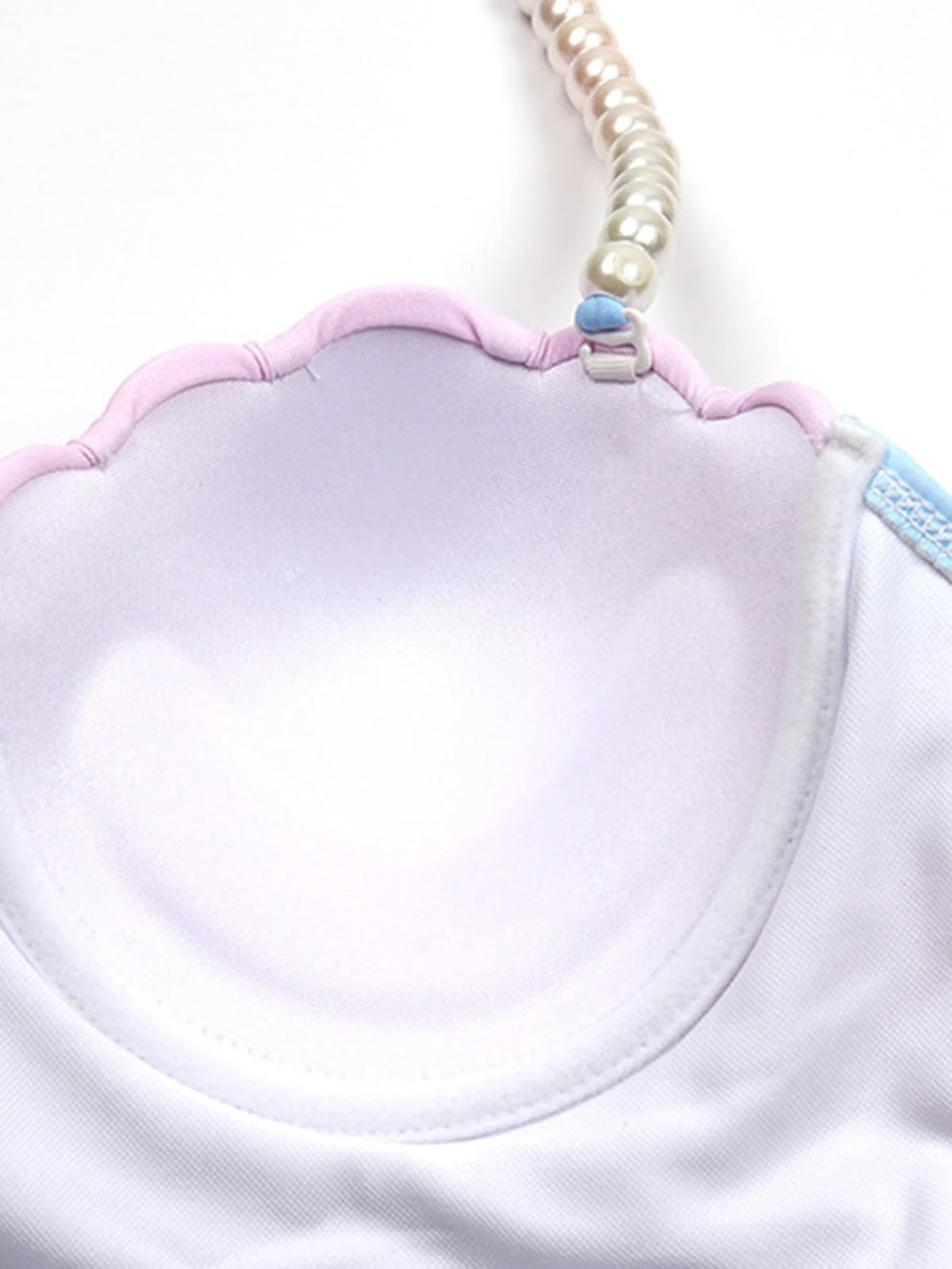 1940s Gradient Pink Shell Pearl Bikini Set - Image 6