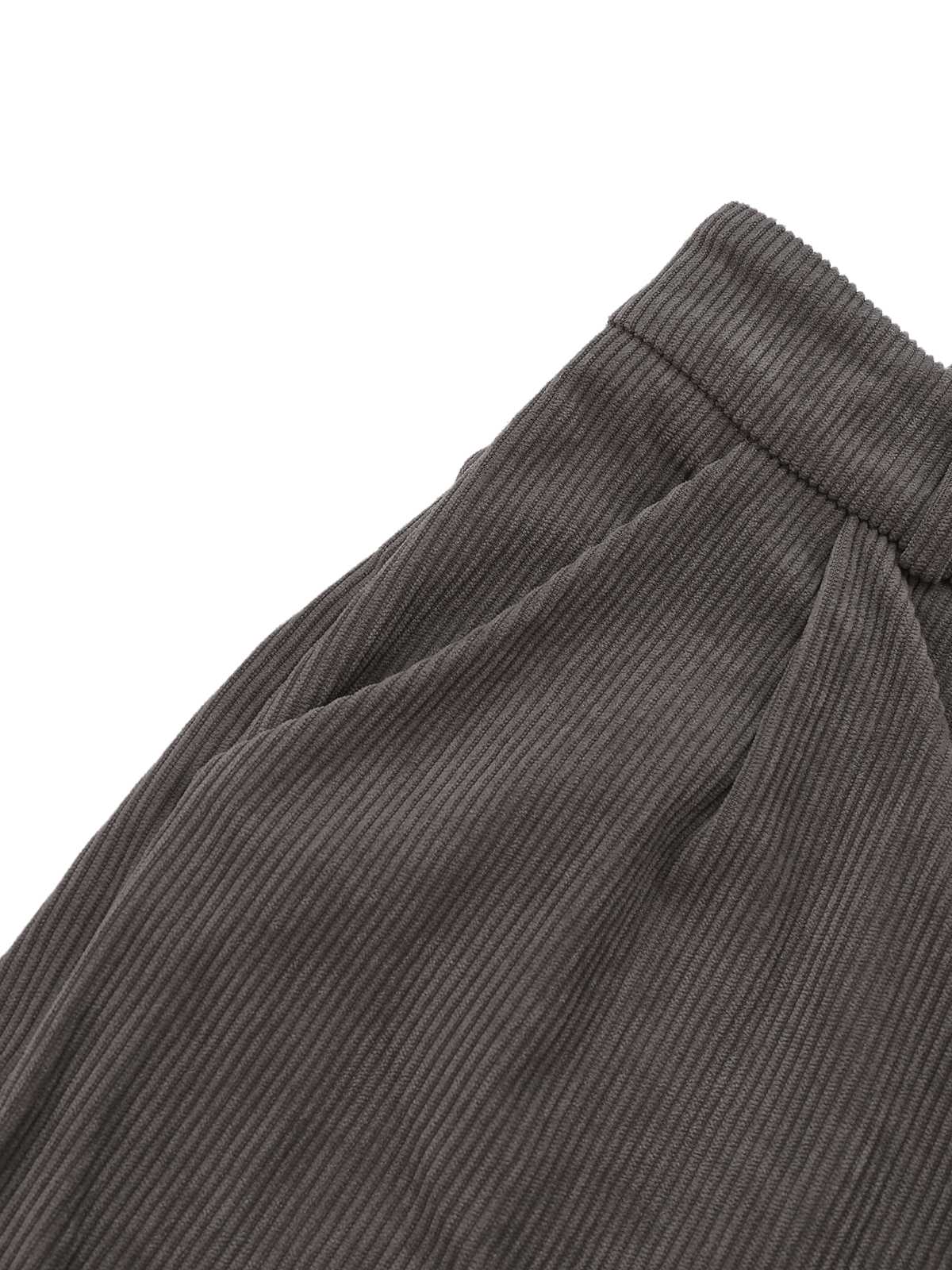 Gray 1940s Corduroy Wide-Leg Overall Jumpsuit - Image 8