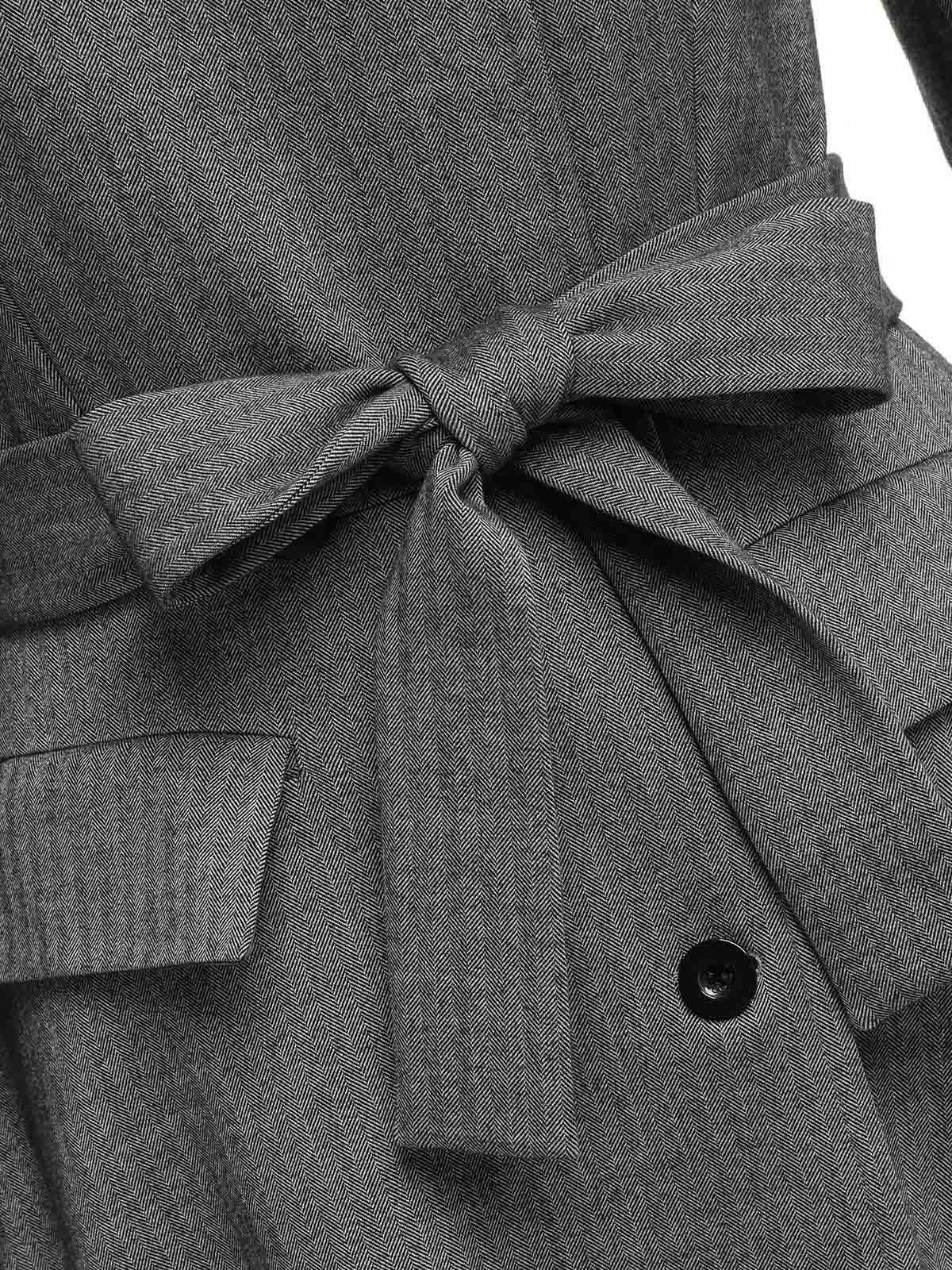 Gray 1930s Faux Fur Lapel Collar Coat - Image 7