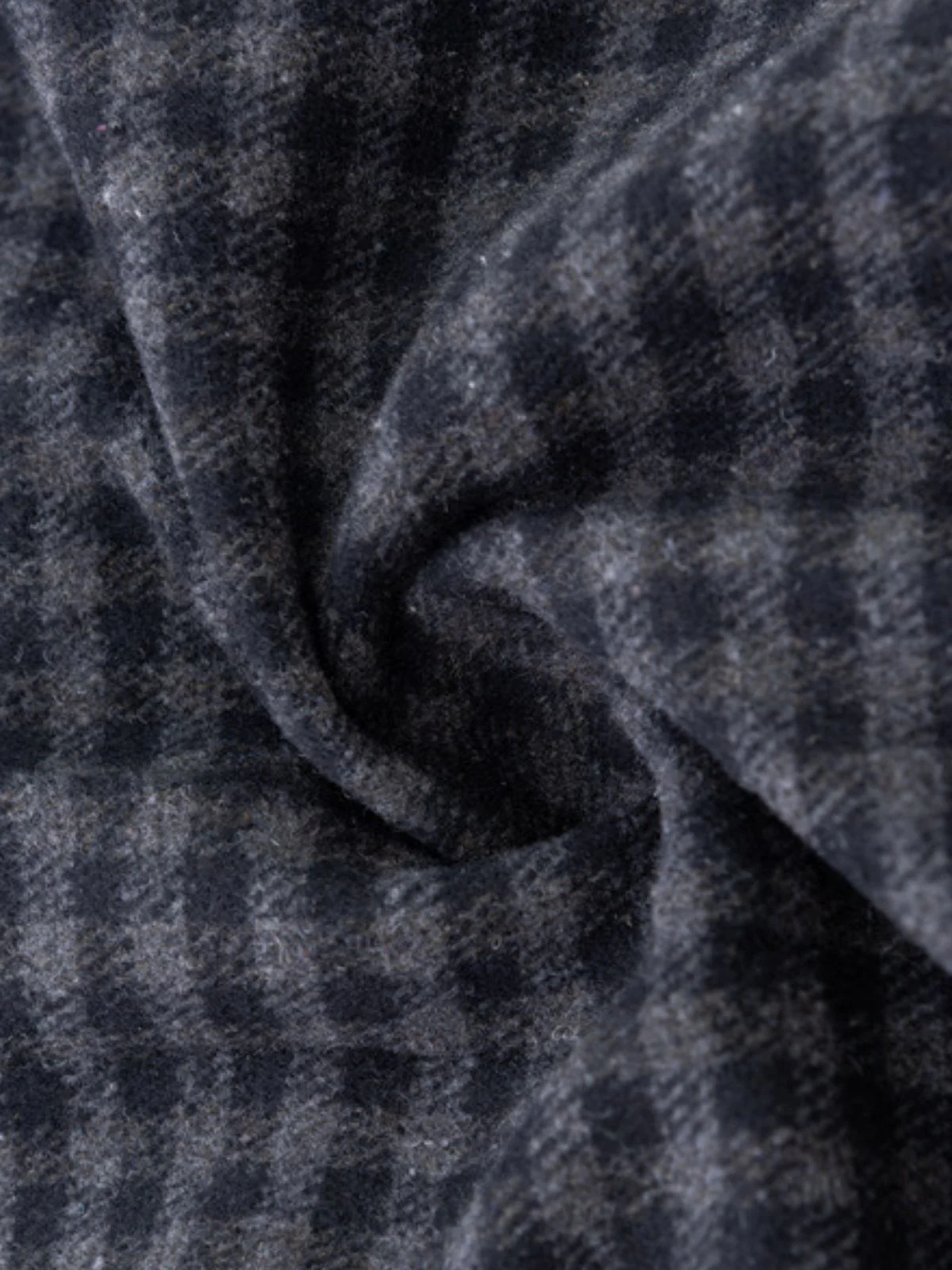 Gray 1950s Halloween Wednesday Plaid Faux-Wool Cape Coat - Image 5