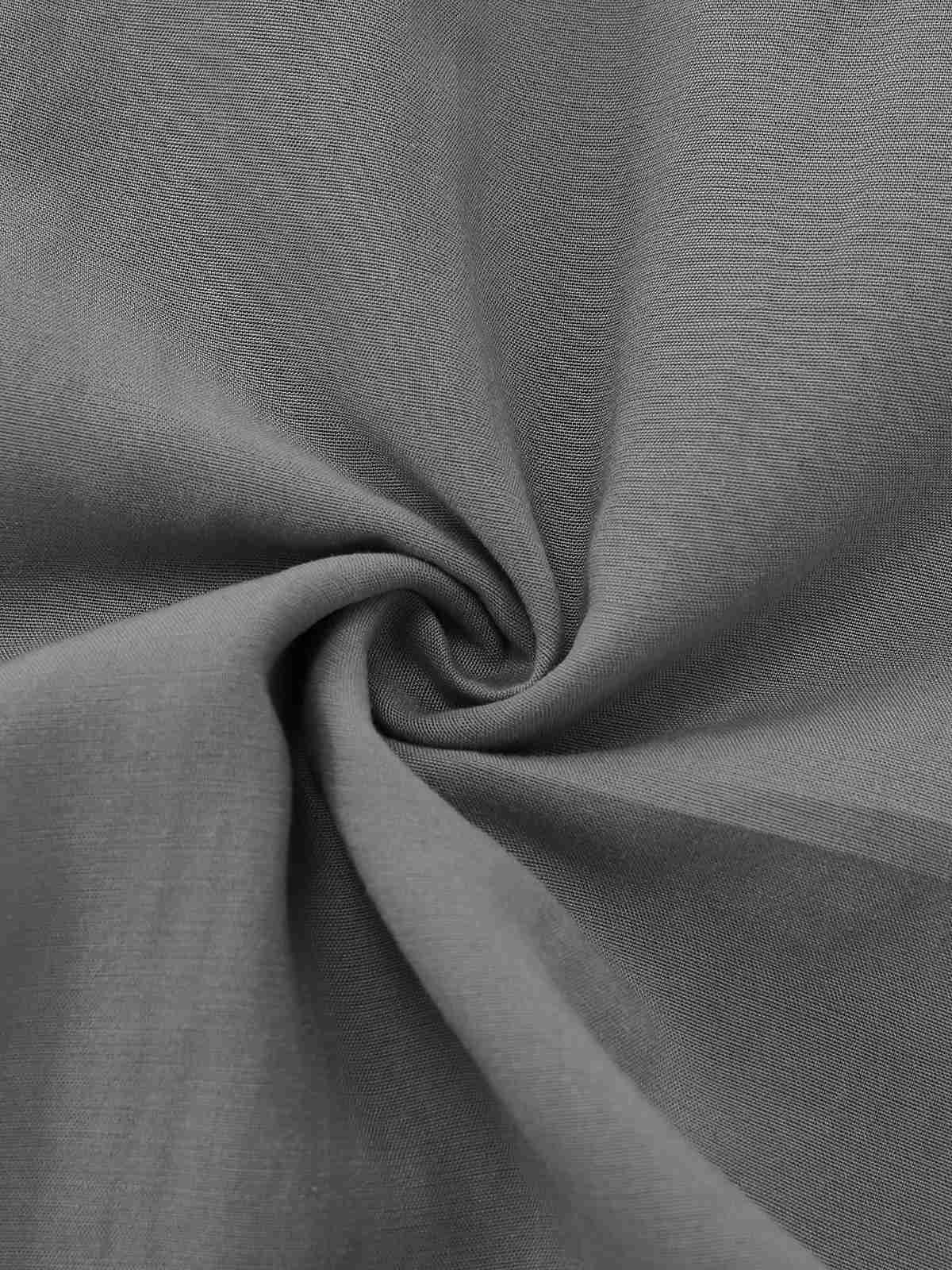 Gray 1950s Halter V-Neck Swing Dress - Image 7