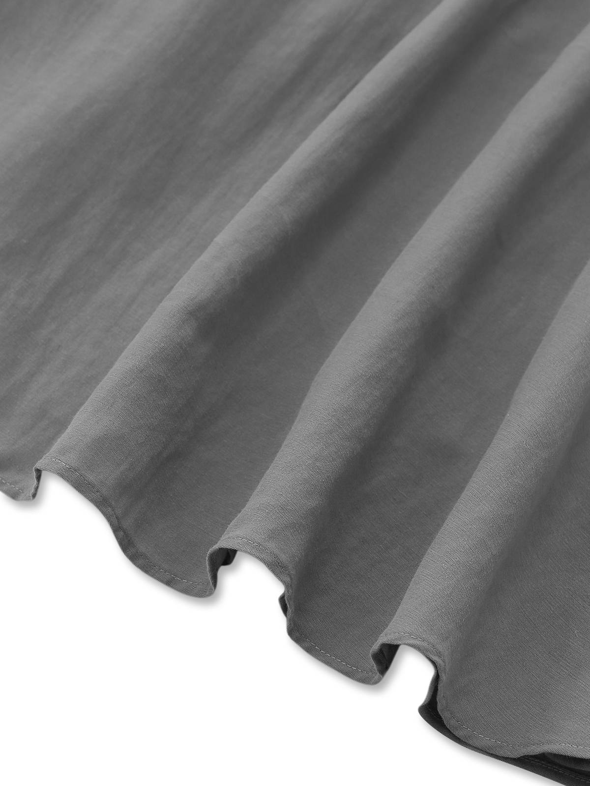 Gray 1950s Halter V-Neck Swing Dress - Image 8
