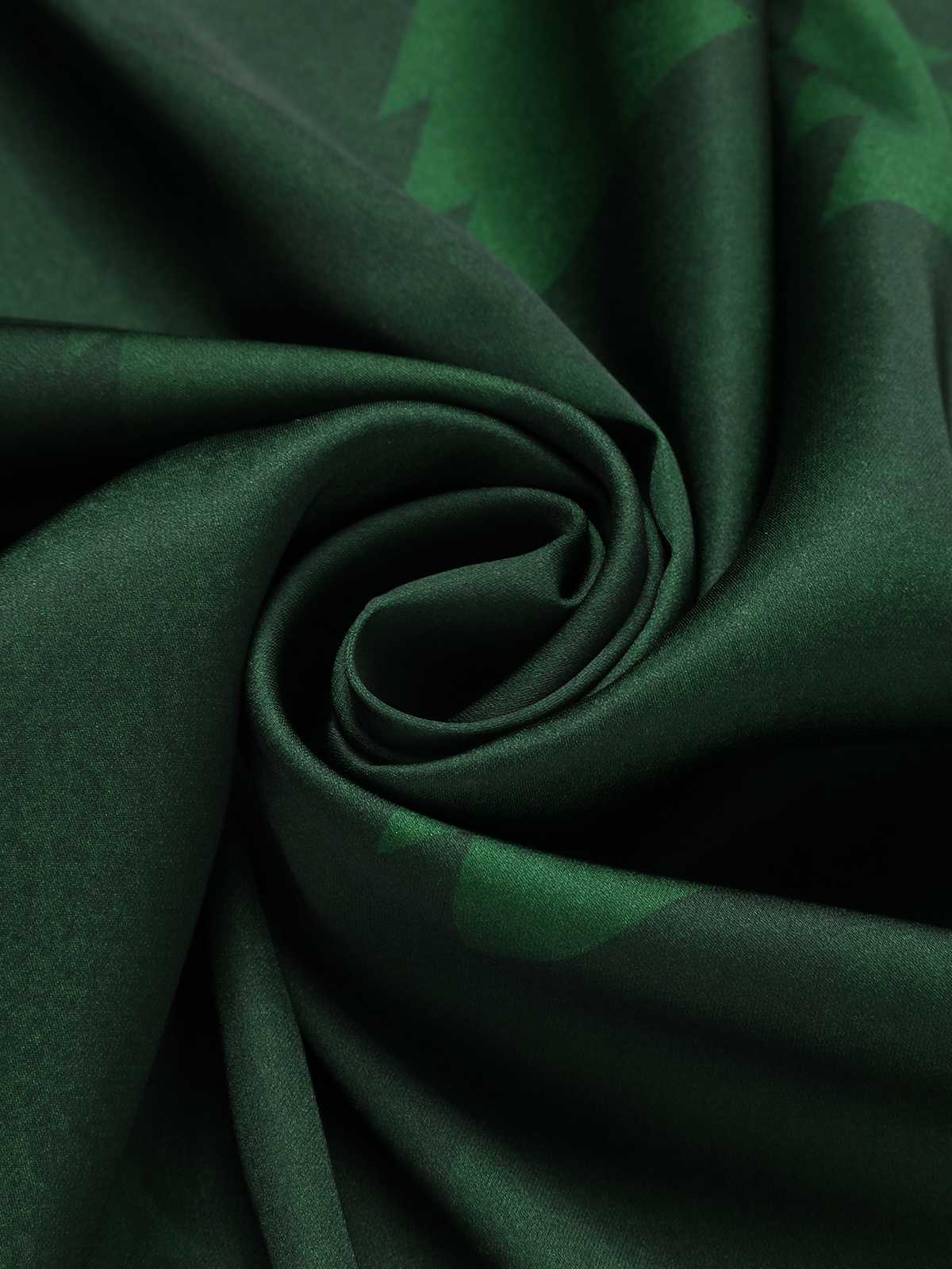 Green 1930s Christmas Tree Suspender Fishtail Dress - Image 7