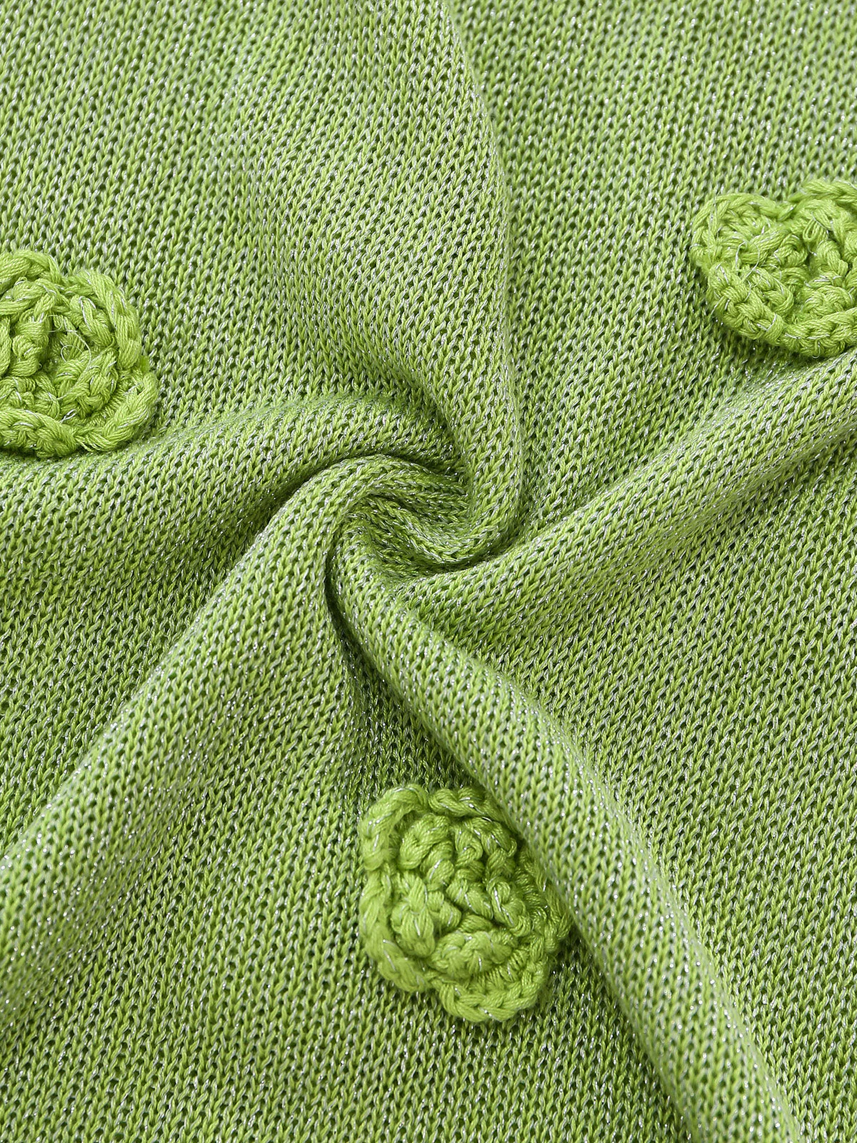 Green 1930s Crochet Knit Cover-Up Dress - Image 4