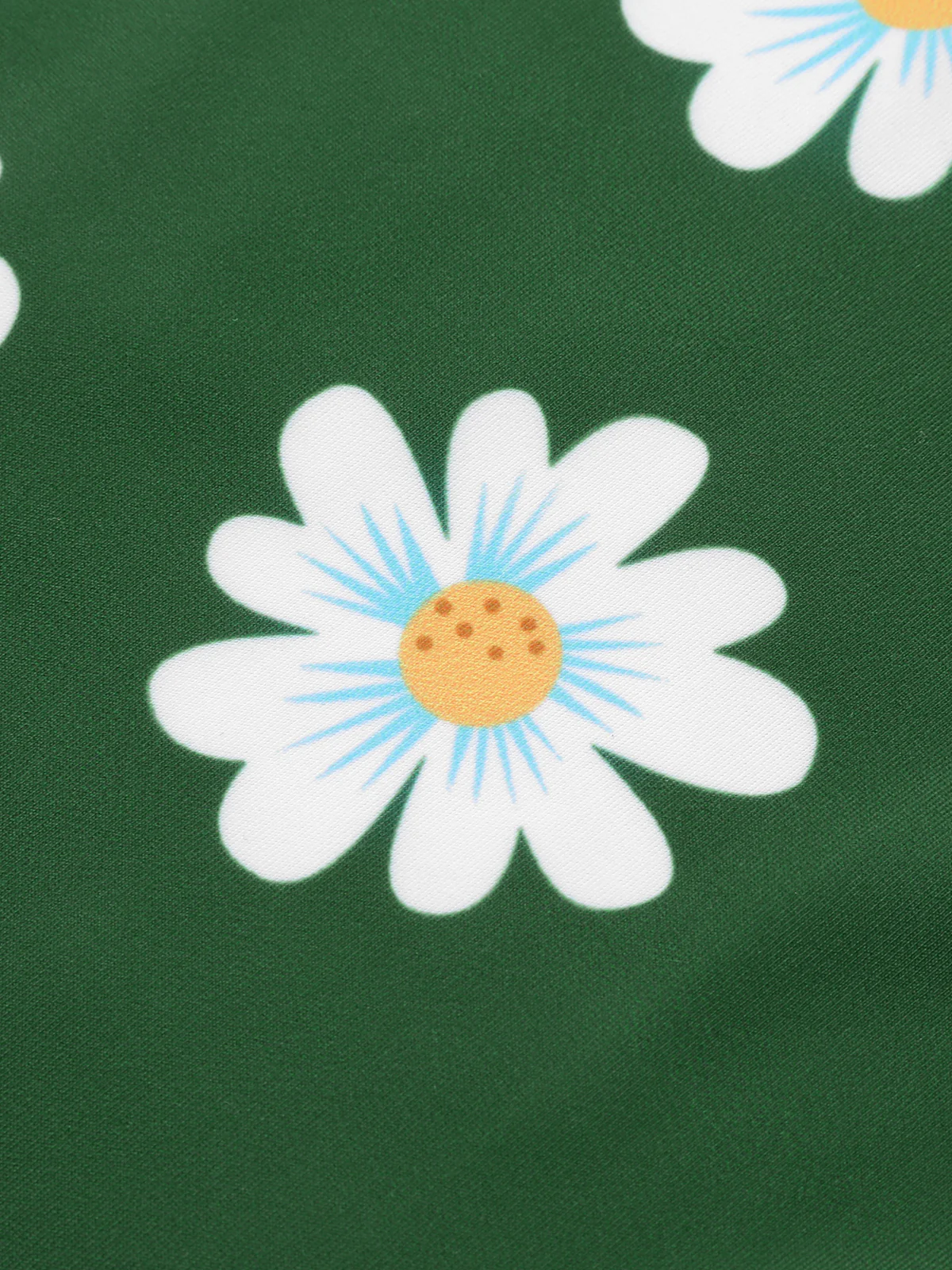 Green 1930s Daisy Halter Swimsuit - Image 6