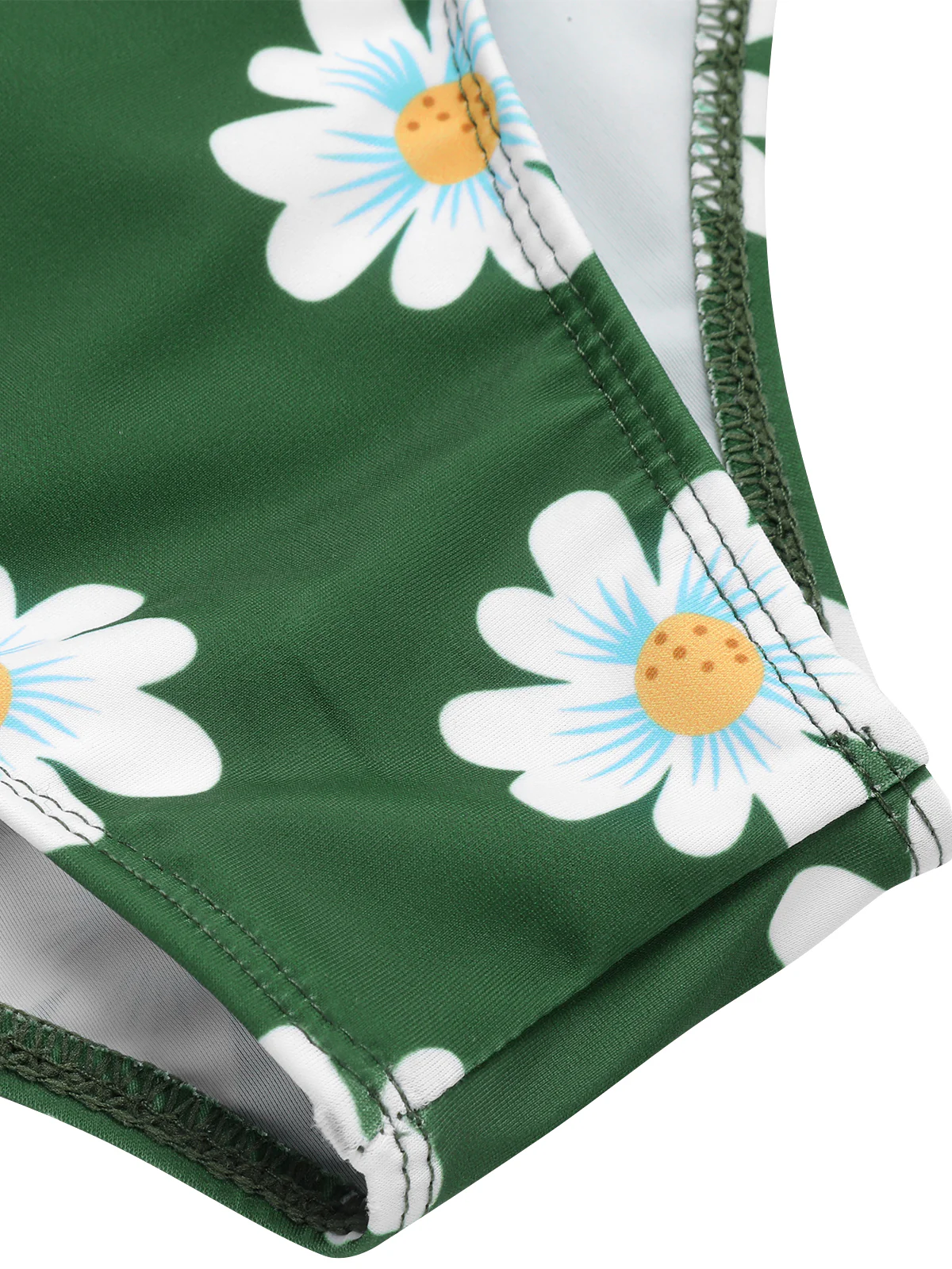 Green 1930s Daisy Halter Swimsuit - Image 7