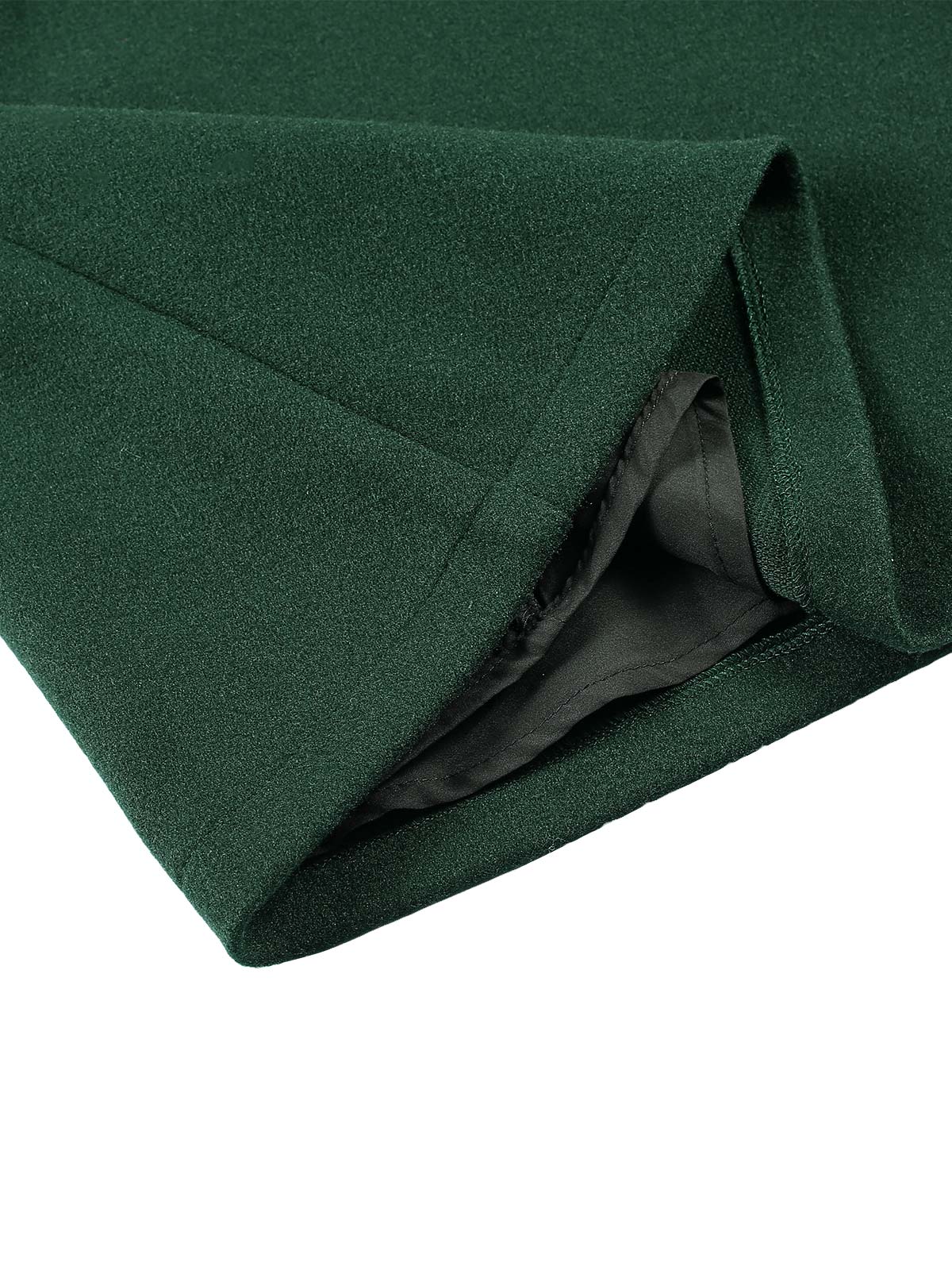 Green 1930s Double-Breasted Belted Coat With Cape - Image 6