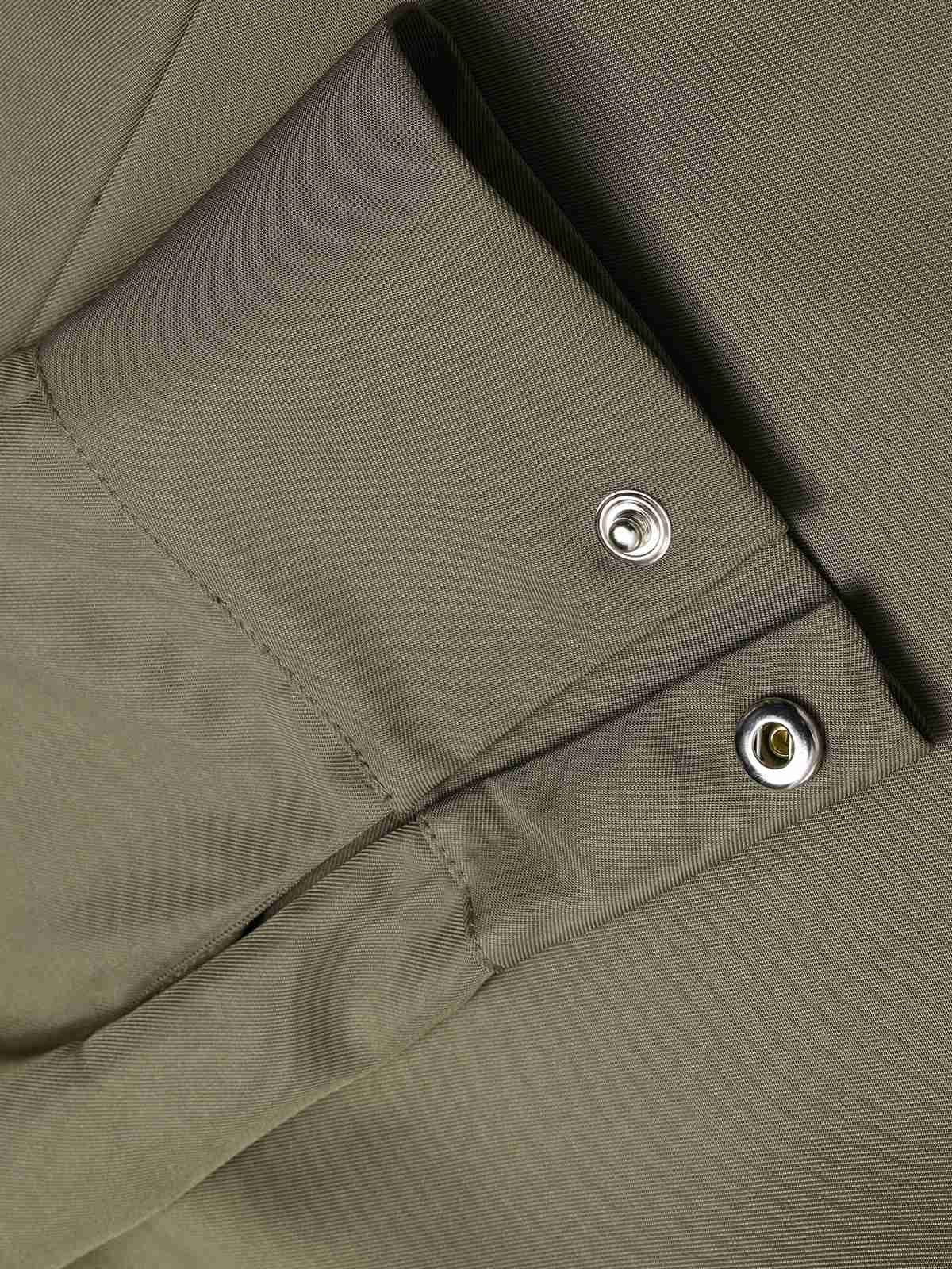 Green 1930s Solid Lapel Belted Jumpsuit - Image 7
