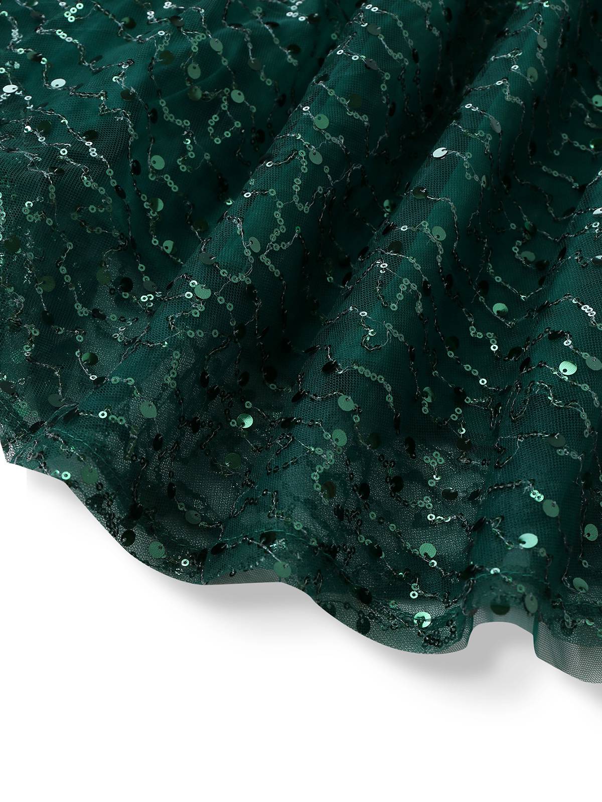 Green 1930s Twisted Sequin Mesh Dress - Image 5