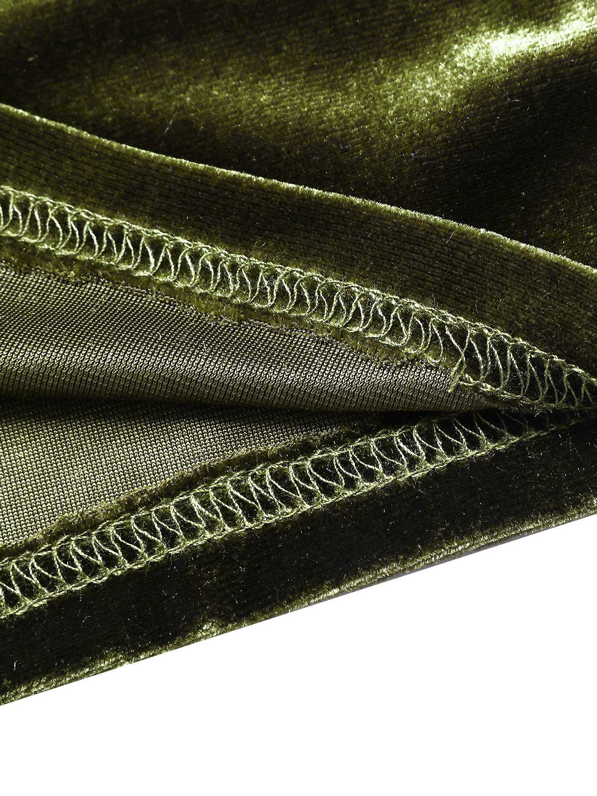 Green 1930s Velvet Pleated Bodycon Dress - Image 6