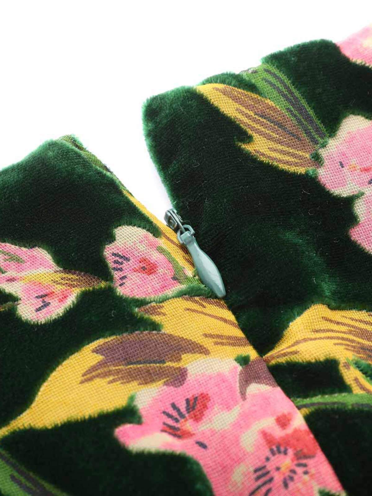 Green 1930s Velvet Vintage Jumpsuit - Image 8