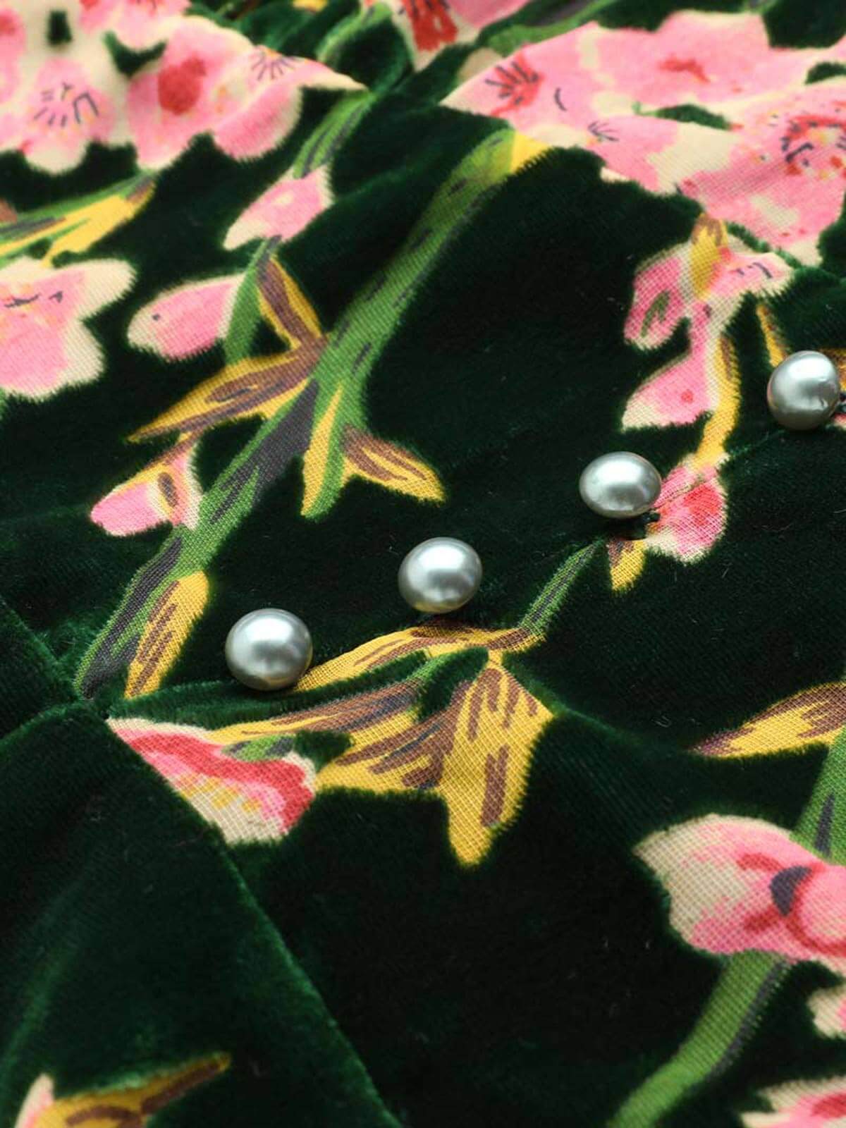 Green 1930s Velvet Vintage Jumpsuit - Image 9