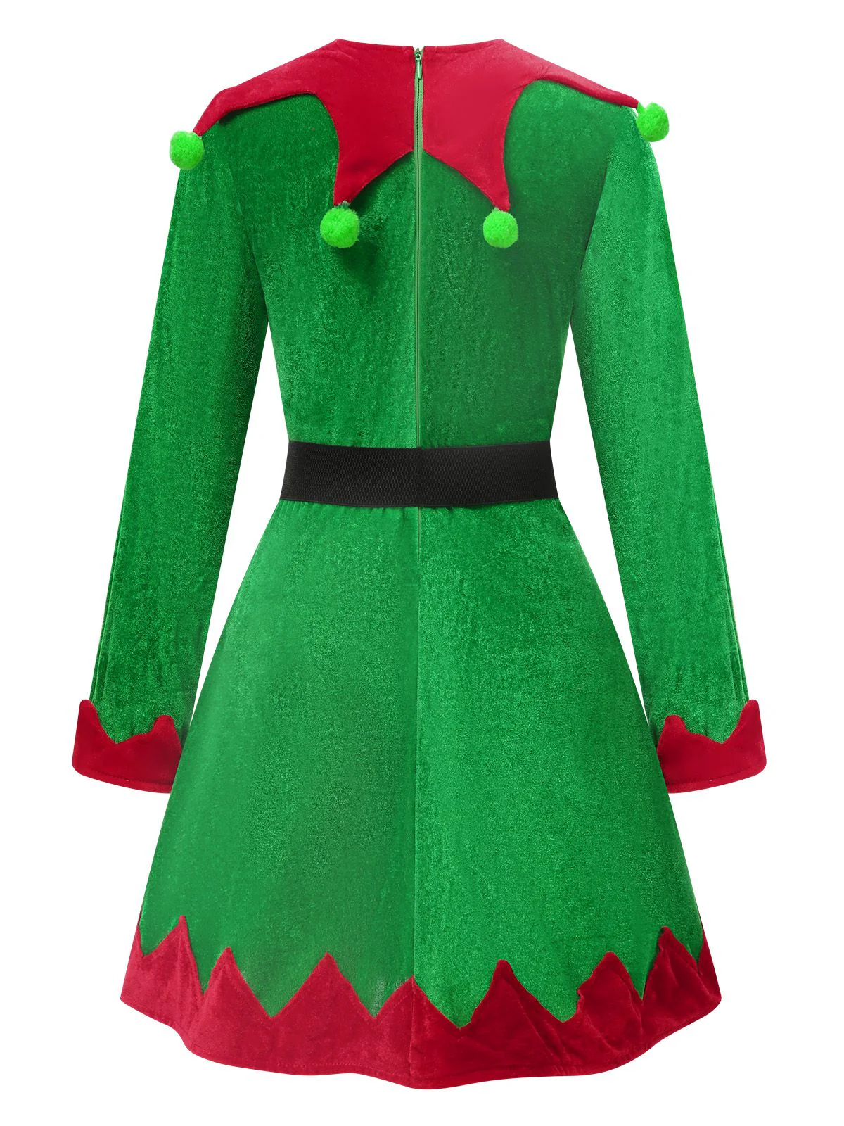 Green 1940s Christmas Elf Dress Set - Image 3