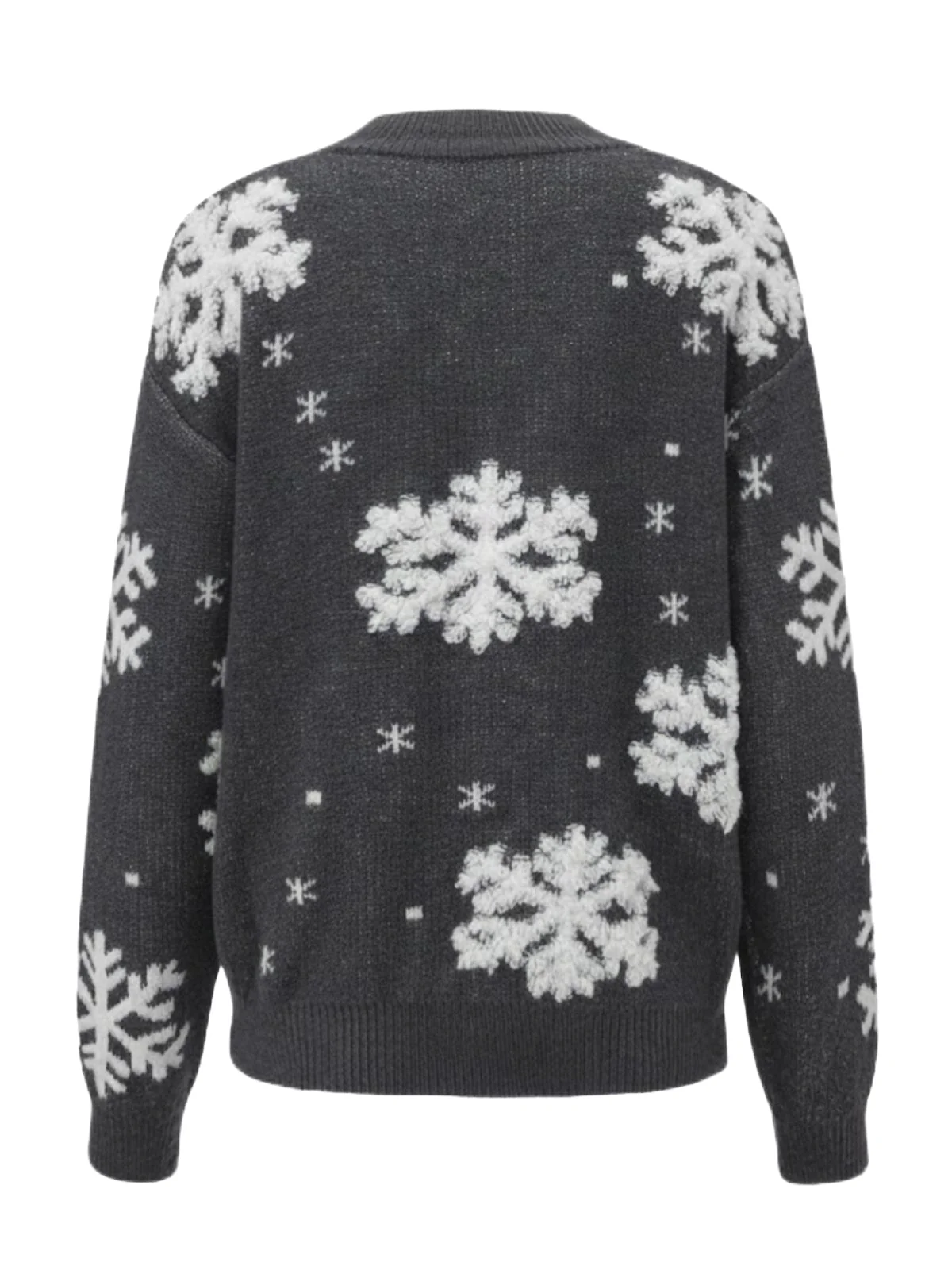 1940s Christmas Fleece-Snowflake Turtleneck Sweater - Image 10