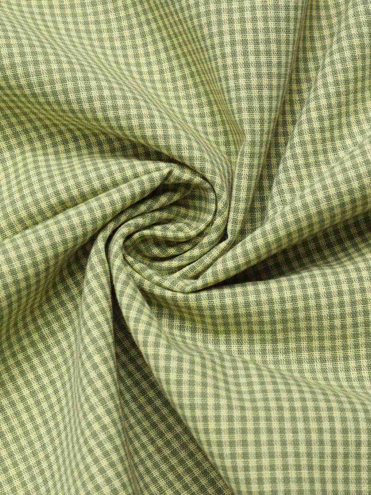 Green 1940s Lace Plaid Cotton Patchwork Dress - Image 12